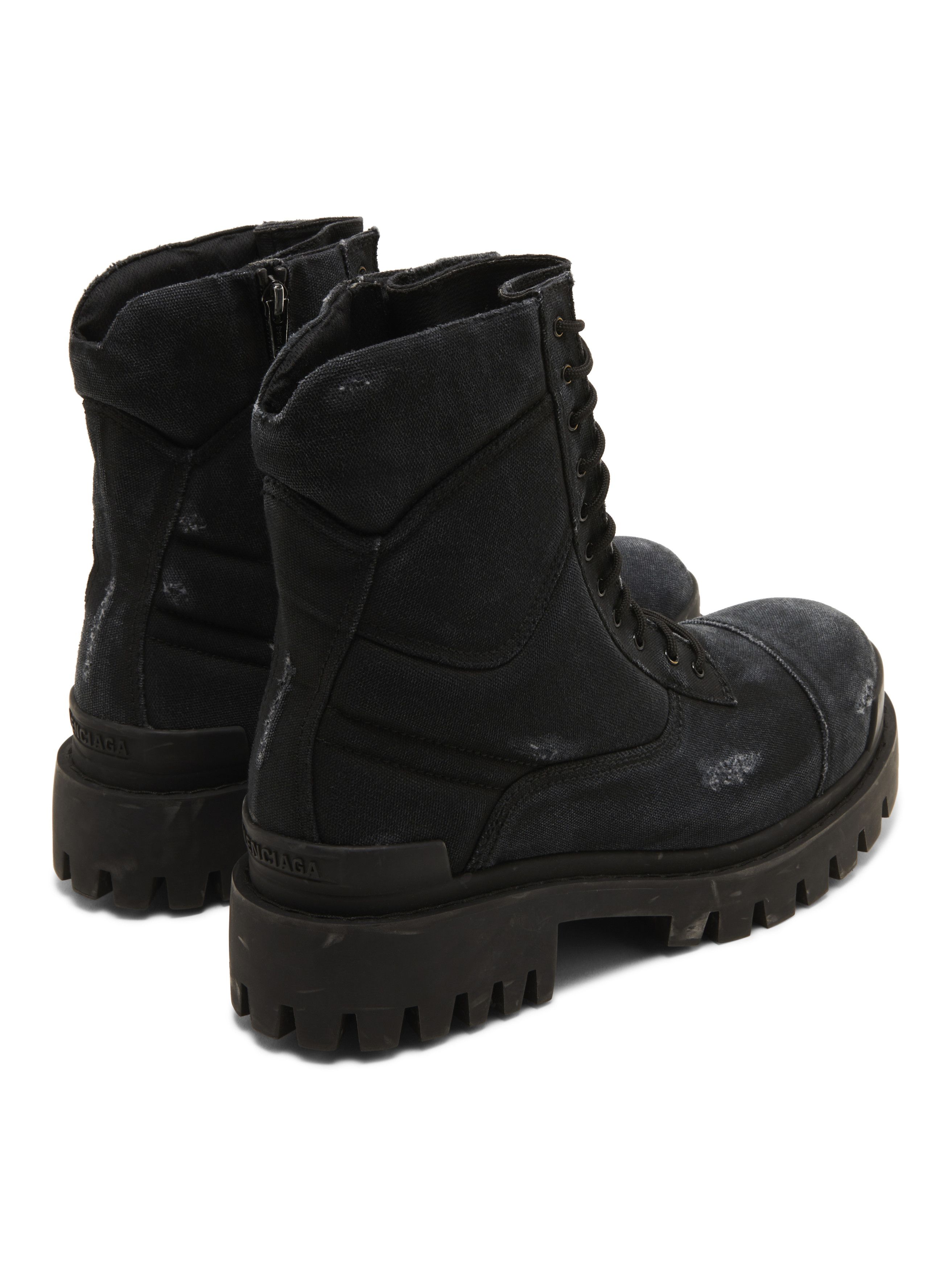 Balenciaga Balenciaga Distressed Canvas Strike Boots Size US 12 / EU 45 - 5 Thumbnail