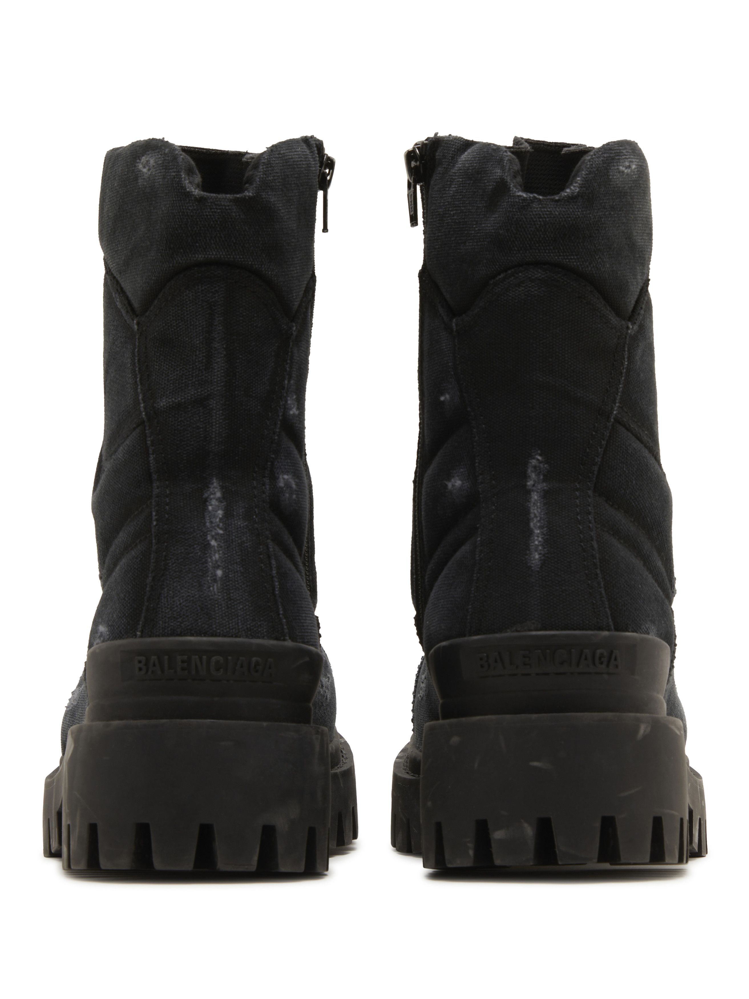 Balenciaga Balenciaga Distressed Canvas Strike Boots Size US 12 / EU 45 - 3 Thumbnail