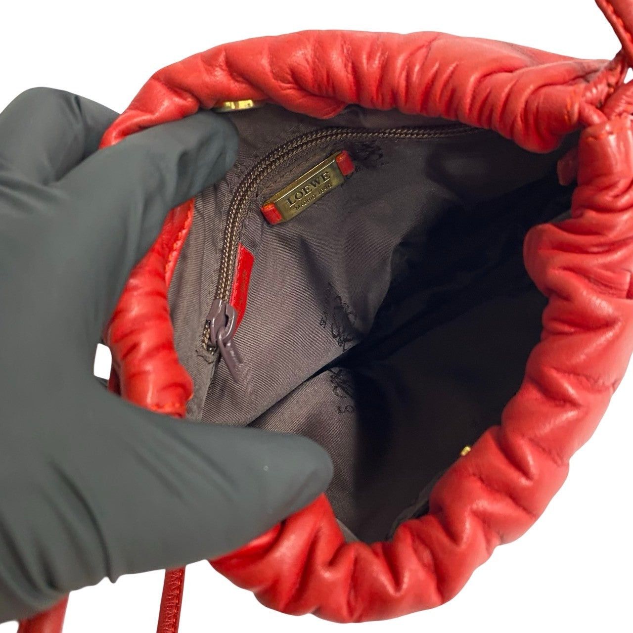 Loewe Loewe Shoulder Bag Red Leather Size ONE SIZE - 8 Thumbnail