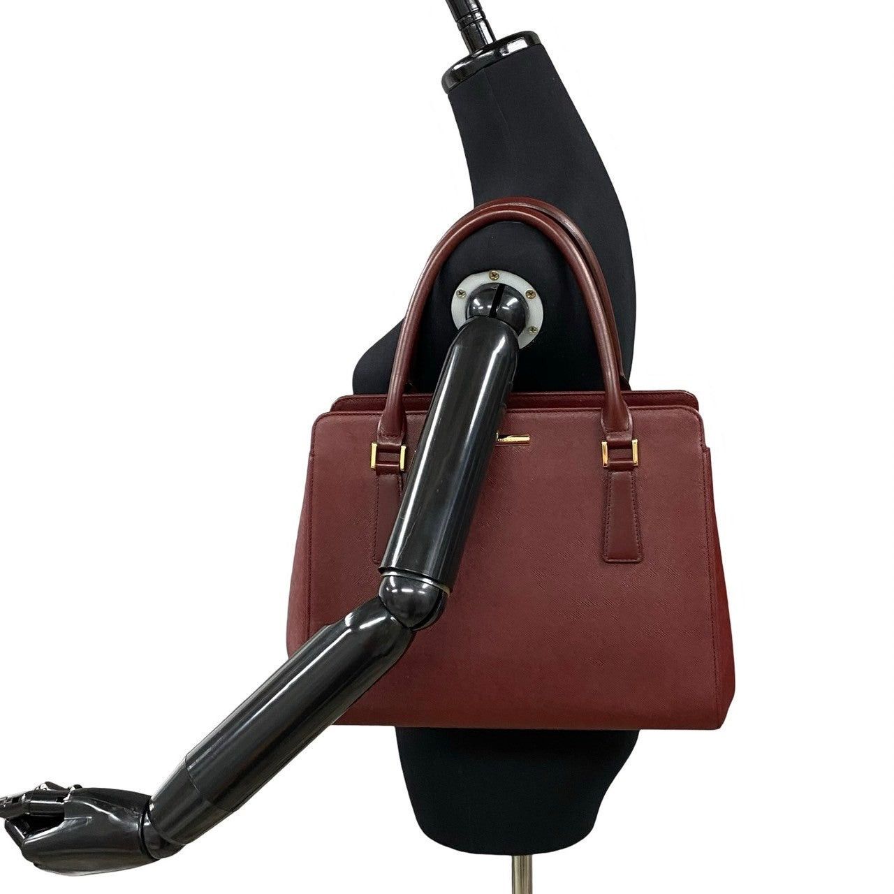 Burberry Burberry Tote Bag Wine Leather Size ONE SIZE - 2 Thumbnail