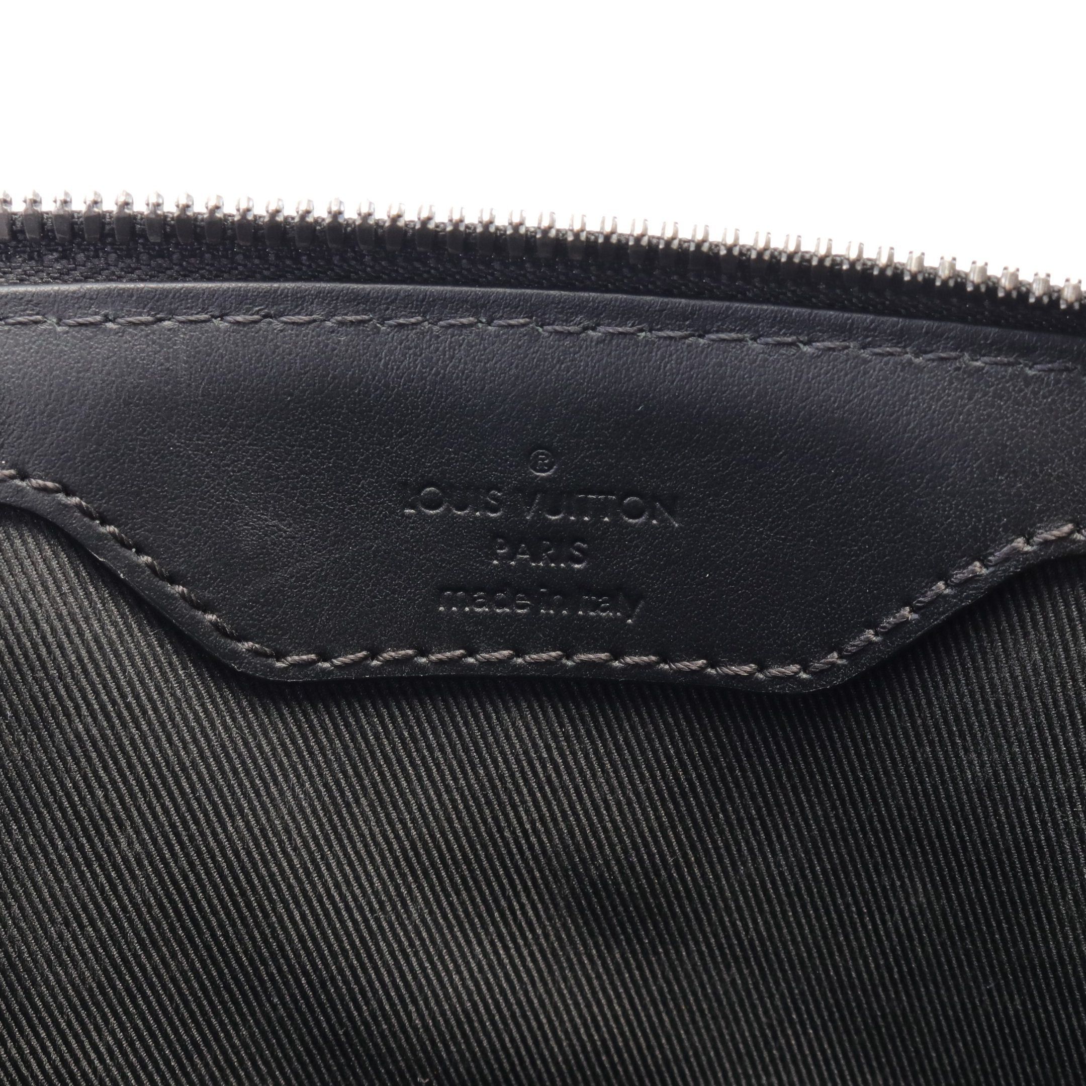 Louis Vuitton Louis Vuitton Sac Plat Cloth Monogram Eclipse Handbag Leather Black Size ONE SIZE - 4 Thumbnail