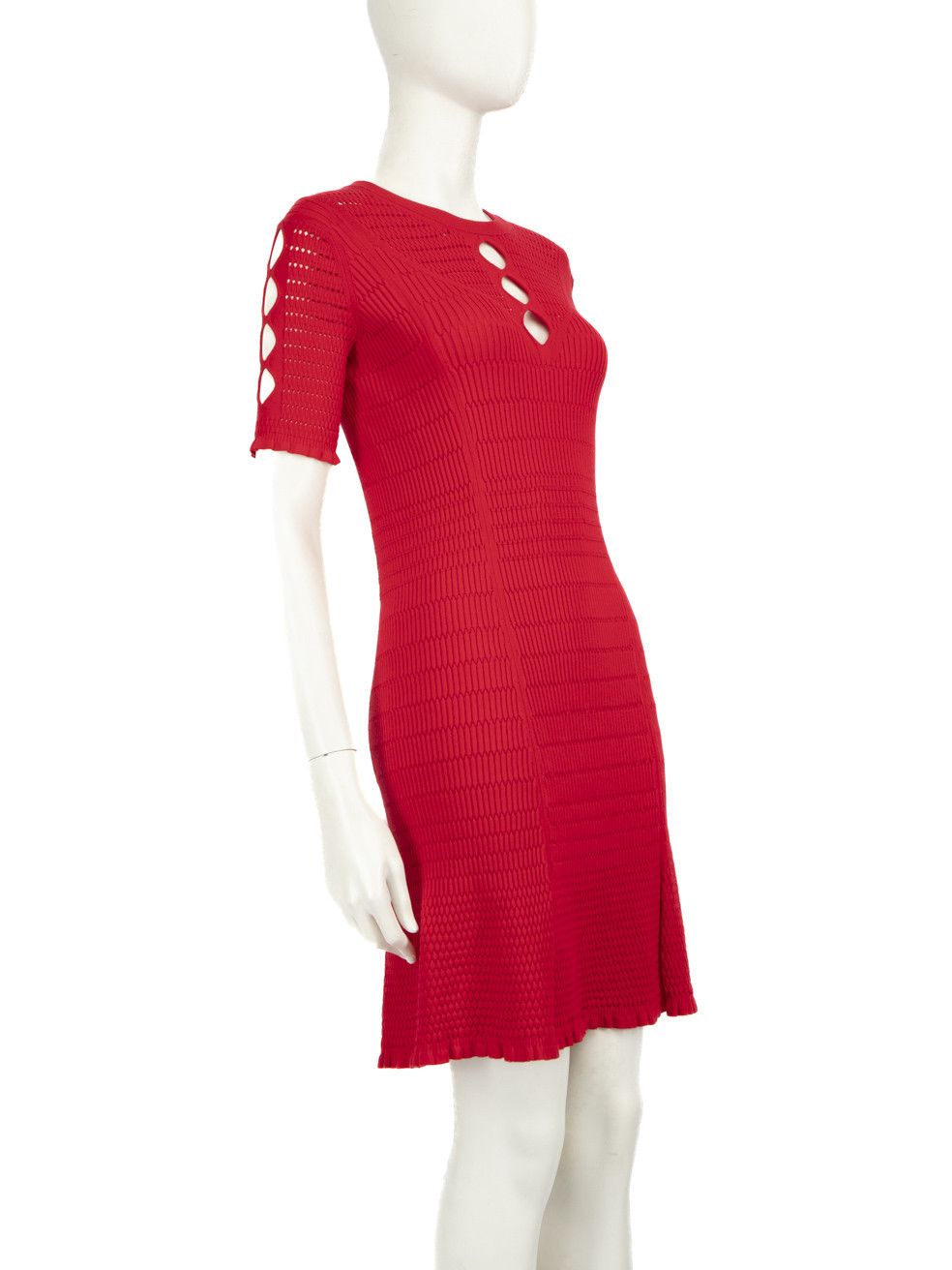 Kenzo Red Knit Mini Dress Size XS / US 0-2 / IT 36-38 - 2 Thumbnail