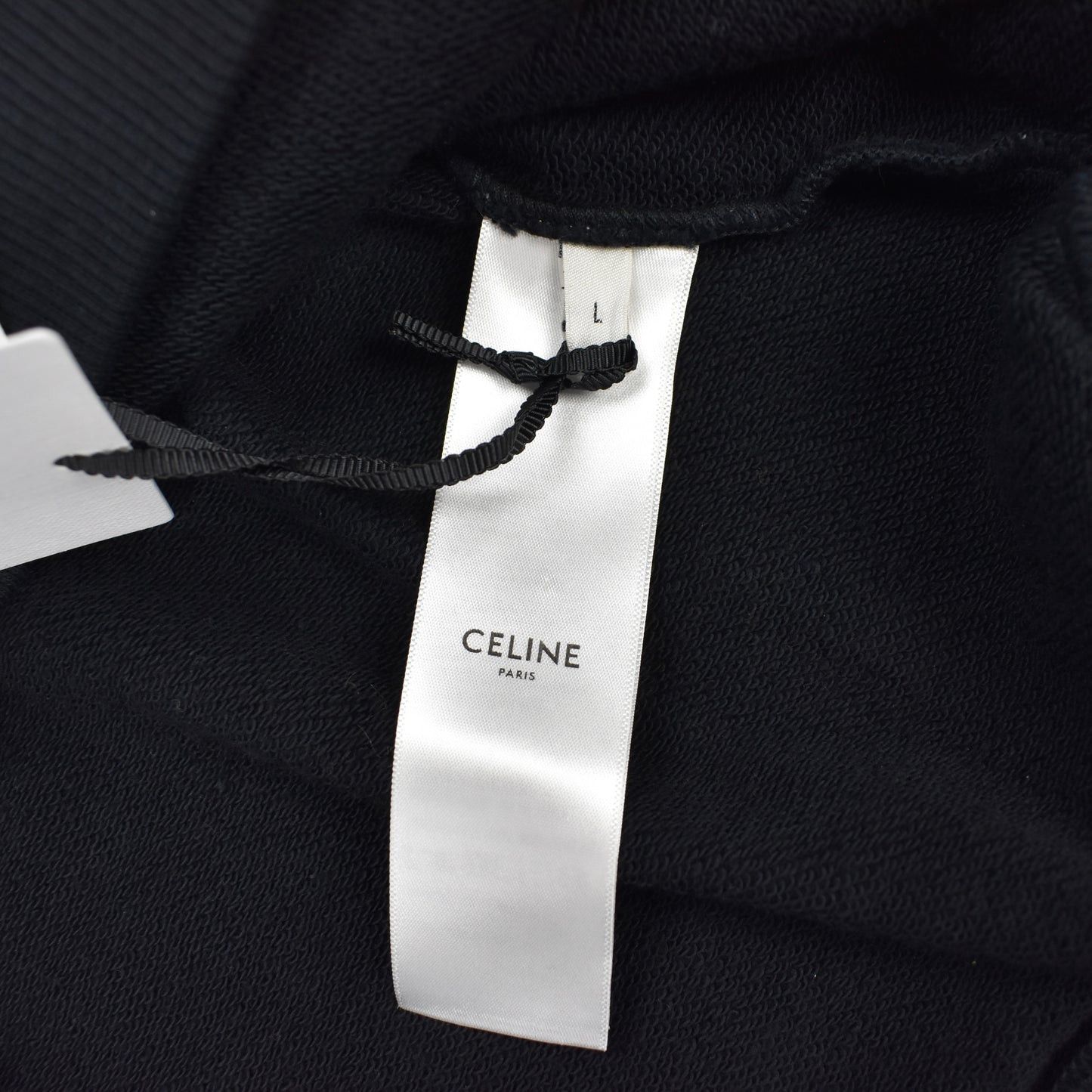 Celine × Hedi Slimane Celine Paris Logo Black/Yellow Football Sweatshirt Size US L / EU 52-54 / 3 - 7 Thumbnail