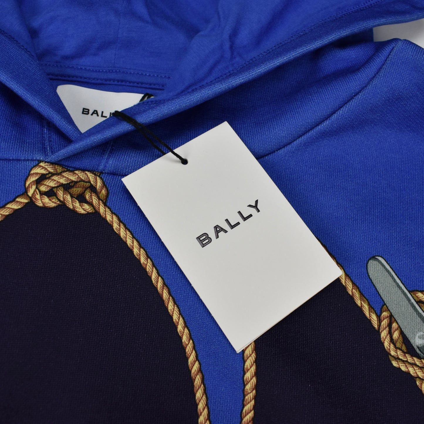 Bally Bally Blue Allover Nautical Print Hoodie Size US L / EU 52-54 / 3 - 4 Thumbnail