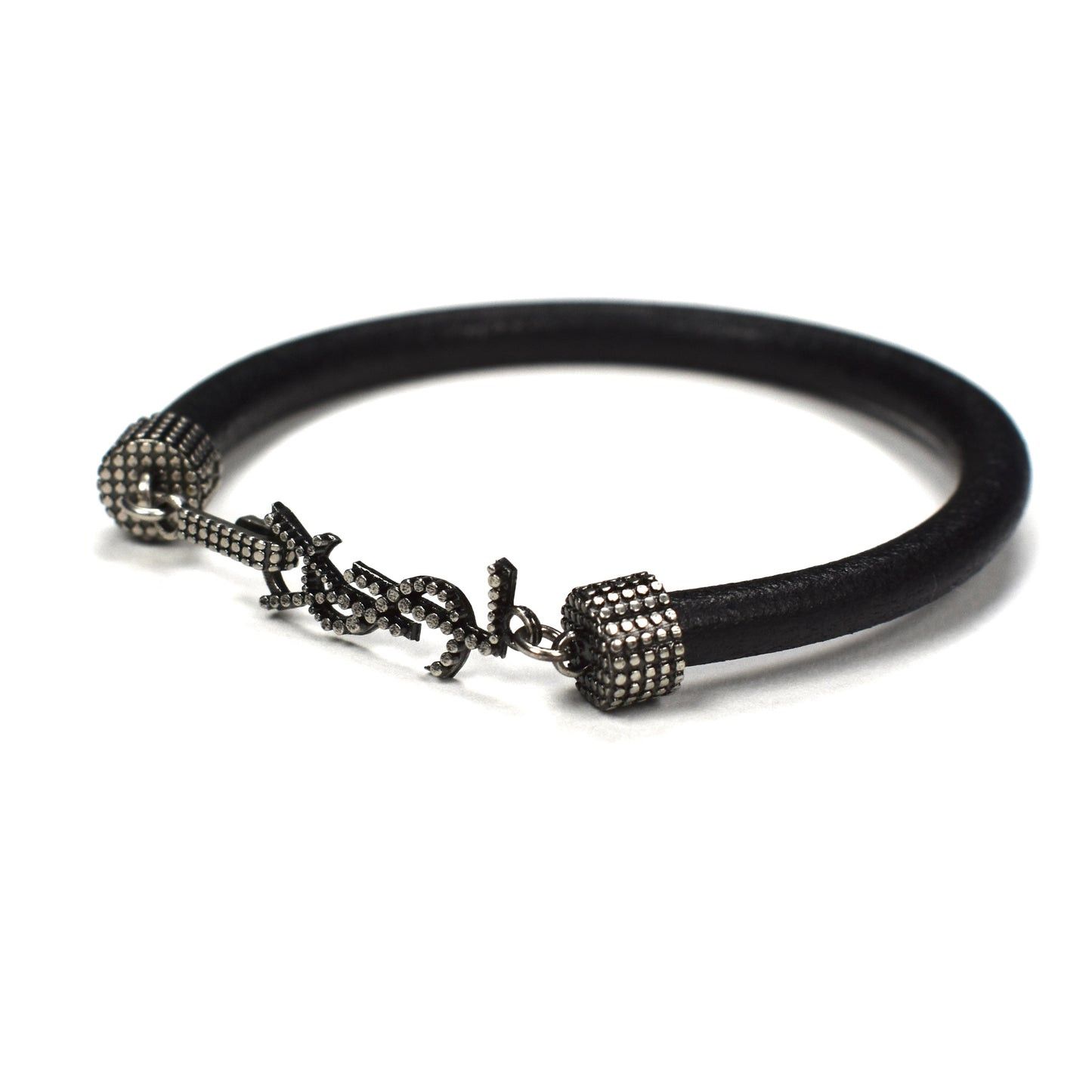 Saint Laurent Paris Saint Laurent YSL Logo Opyum Leather Bracelet Size ONE SIZE - 3 Thumbnail