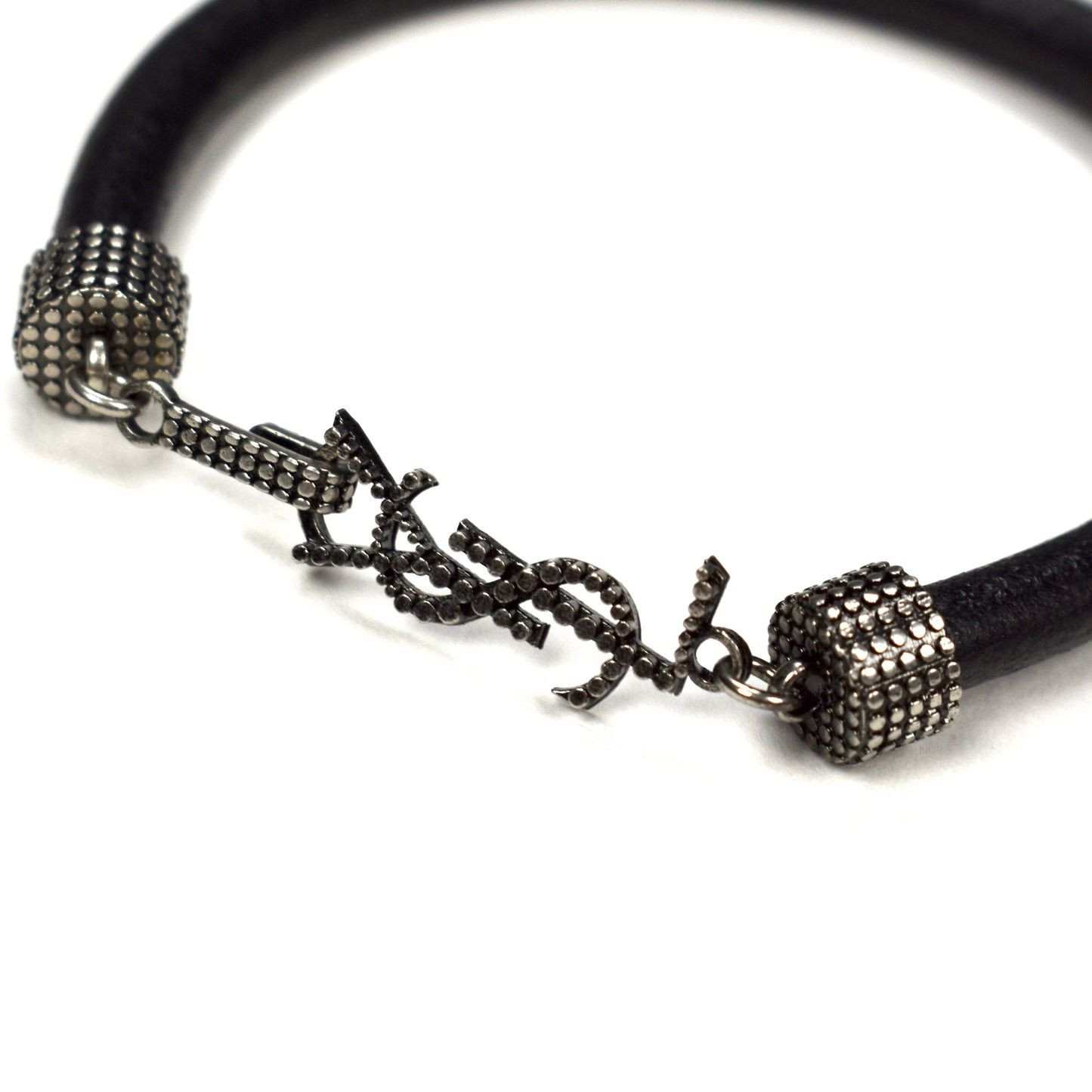 Saint Laurent Paris Saint Laurent YSL Logo Opyum Leather Bracelet Size ONE SIZE - 4 Thumbnail
