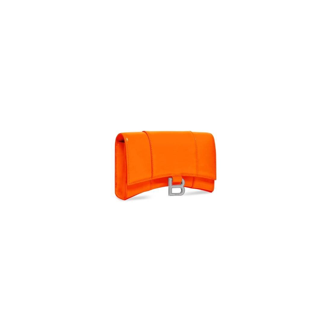 Balenciaga Hourglass Wallet on a chain bag in Fluo Orange Size ONE SIZE - 3 Thumbnail