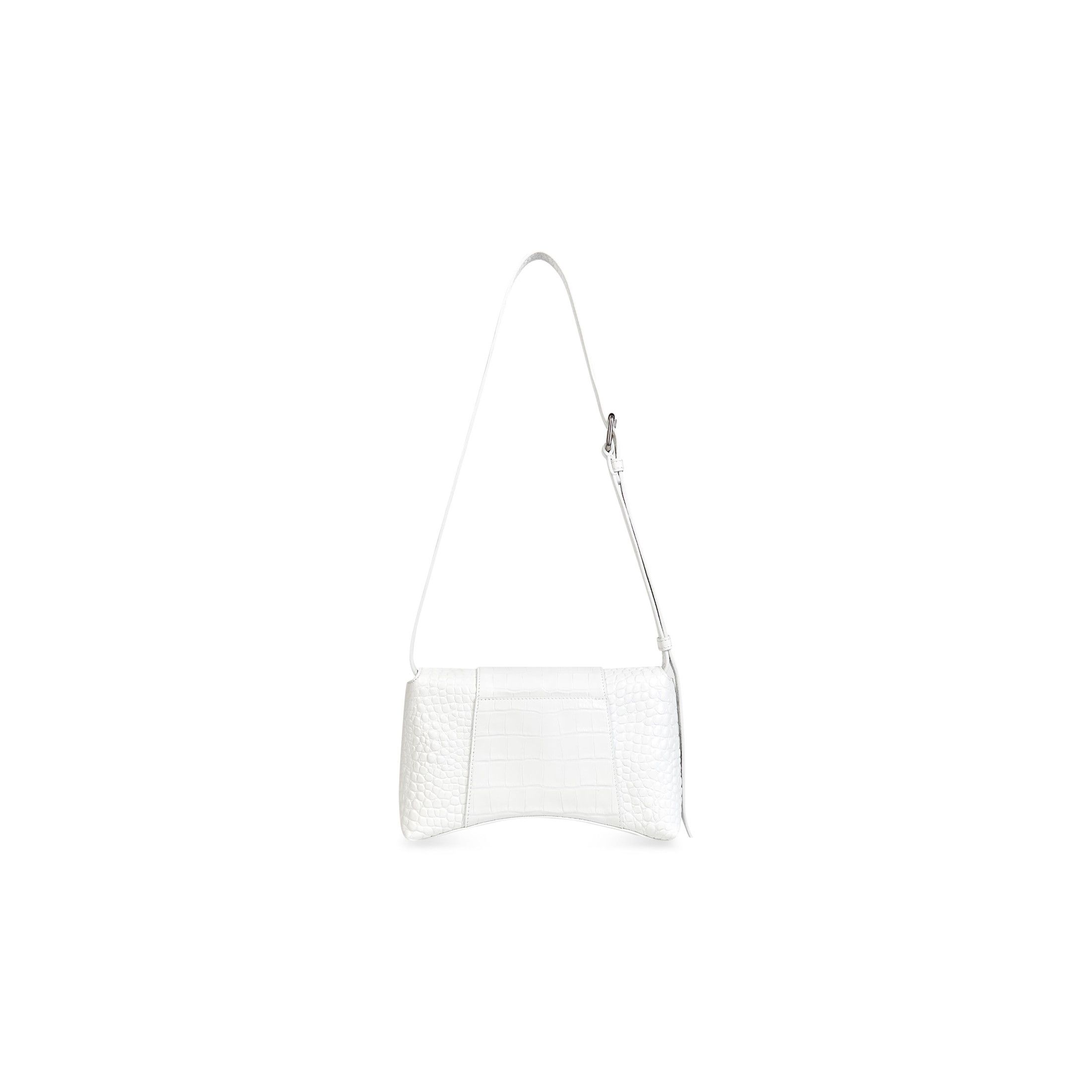Balenciaga DOWNTOWN XS SHOULDER BAG CROCODILE EMBOSSED IN WHITE Size ONE SIZE - 3 Thumbnail