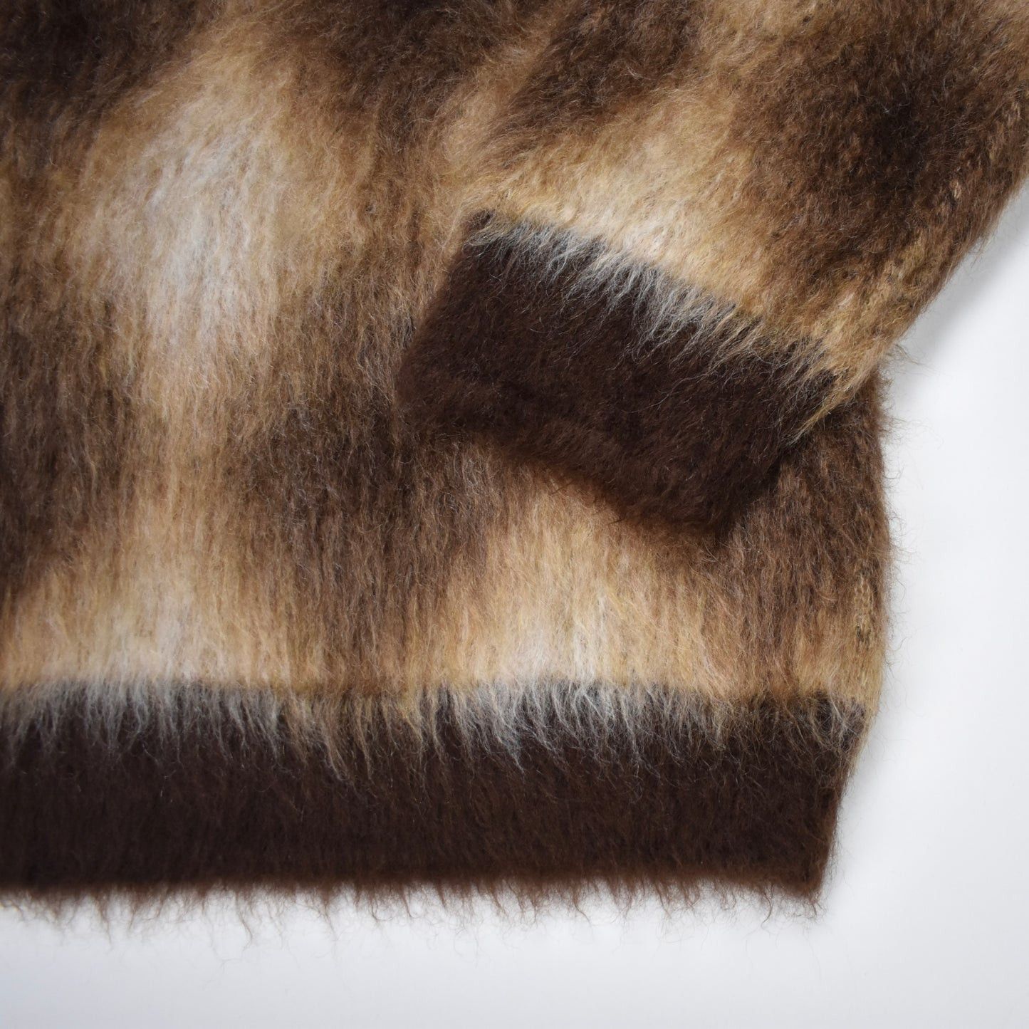 Celine × Hedi Slimane Celine FW24 Fuzzy Mohair Heavy Knit Boxy Sweater Brown Size US XL / EU 56 / 4 - 6 Thumbnail