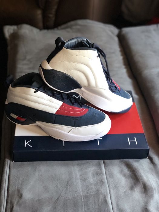 Tommy hilfiger skew lux sale basketball sneaker kith white