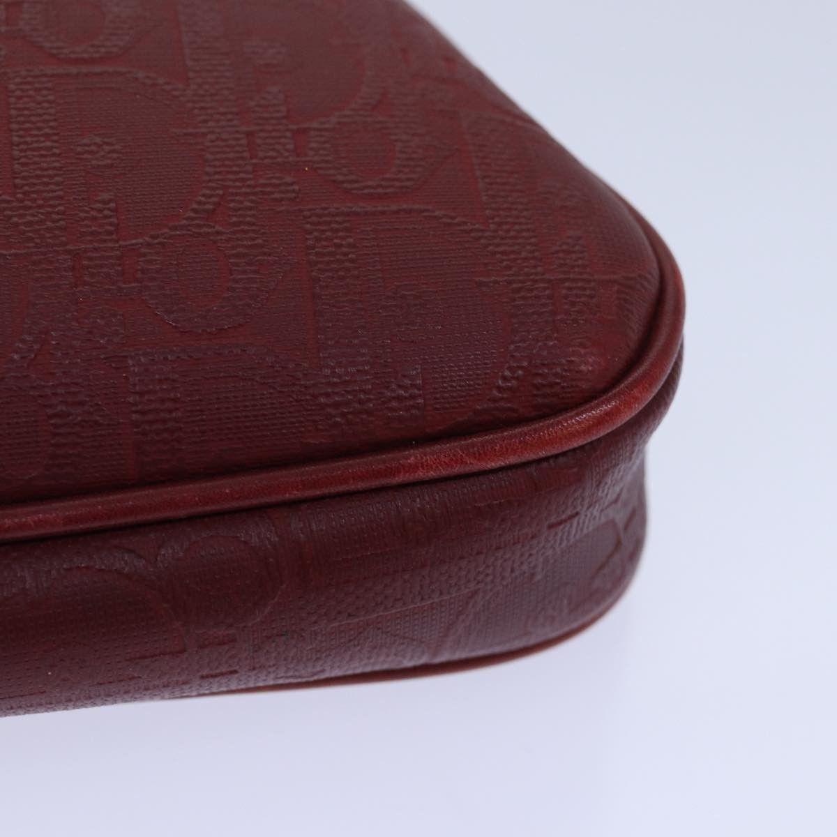 Dior Demi-Lune Burgundy Canvas Clutch Bag (Pre-Owned) Size ONE SIZE - 6 Thumbnail