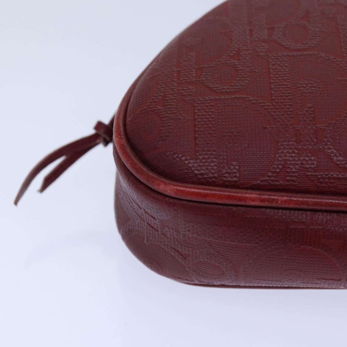 Dior Demi-Lune Burgundy Canvas Clutch Bag (Pre-Owned) Size ONE SIZE - 5 Thumbnail