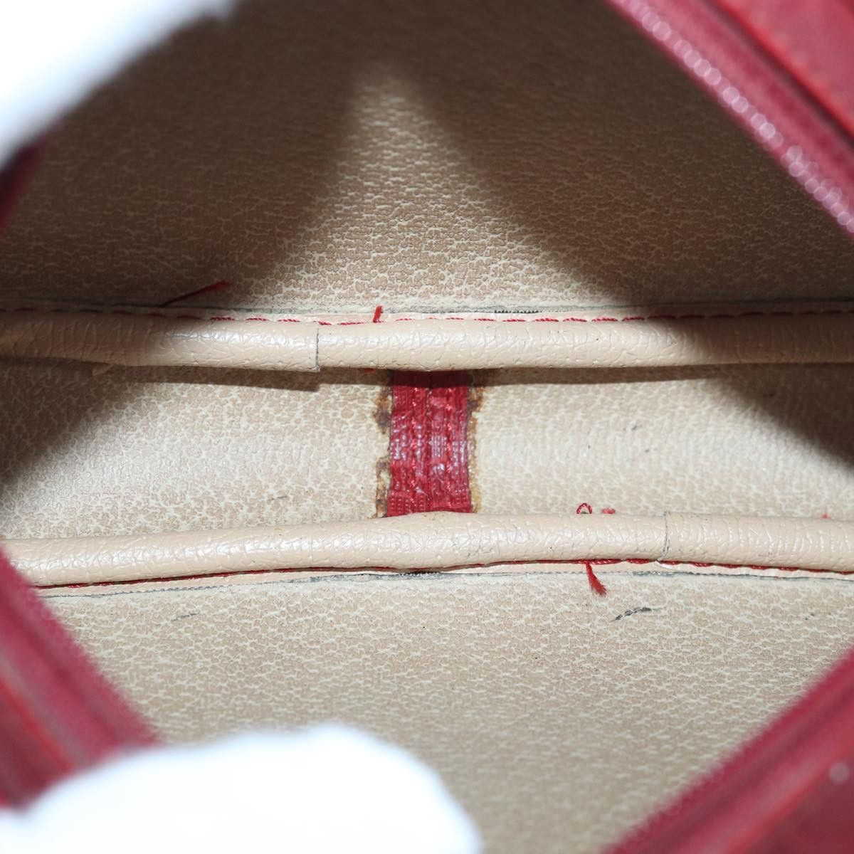 Dior Demi-Lune Burgundy Canvas Clutch Bag (Pre-Owned) Size ONE SIZE - 10 Thumbnail