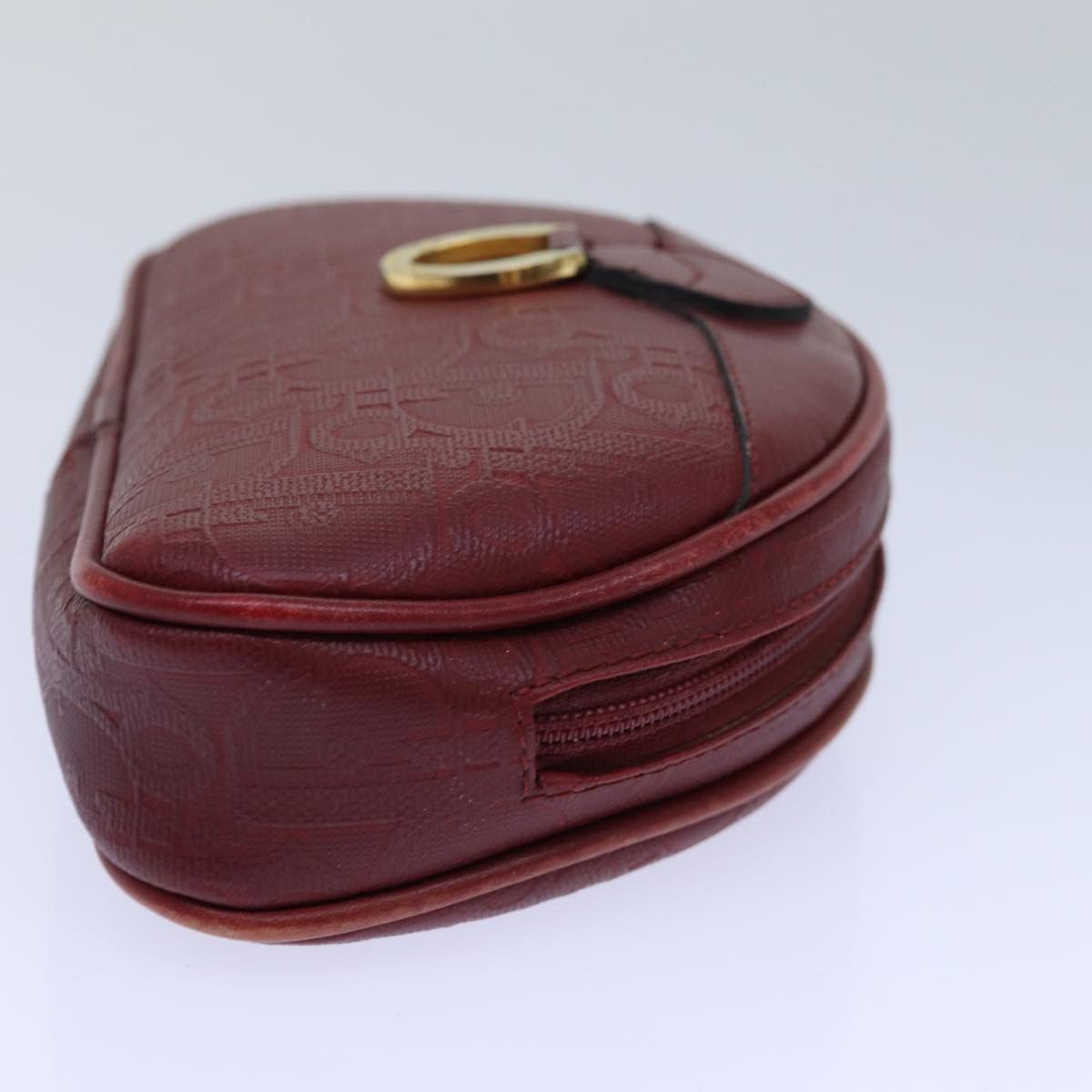 Dior Demi-Lune Burgundy Canvas Clutch Bag (Pre-Owned) Size ONE SIZE - 4 Thumbnail