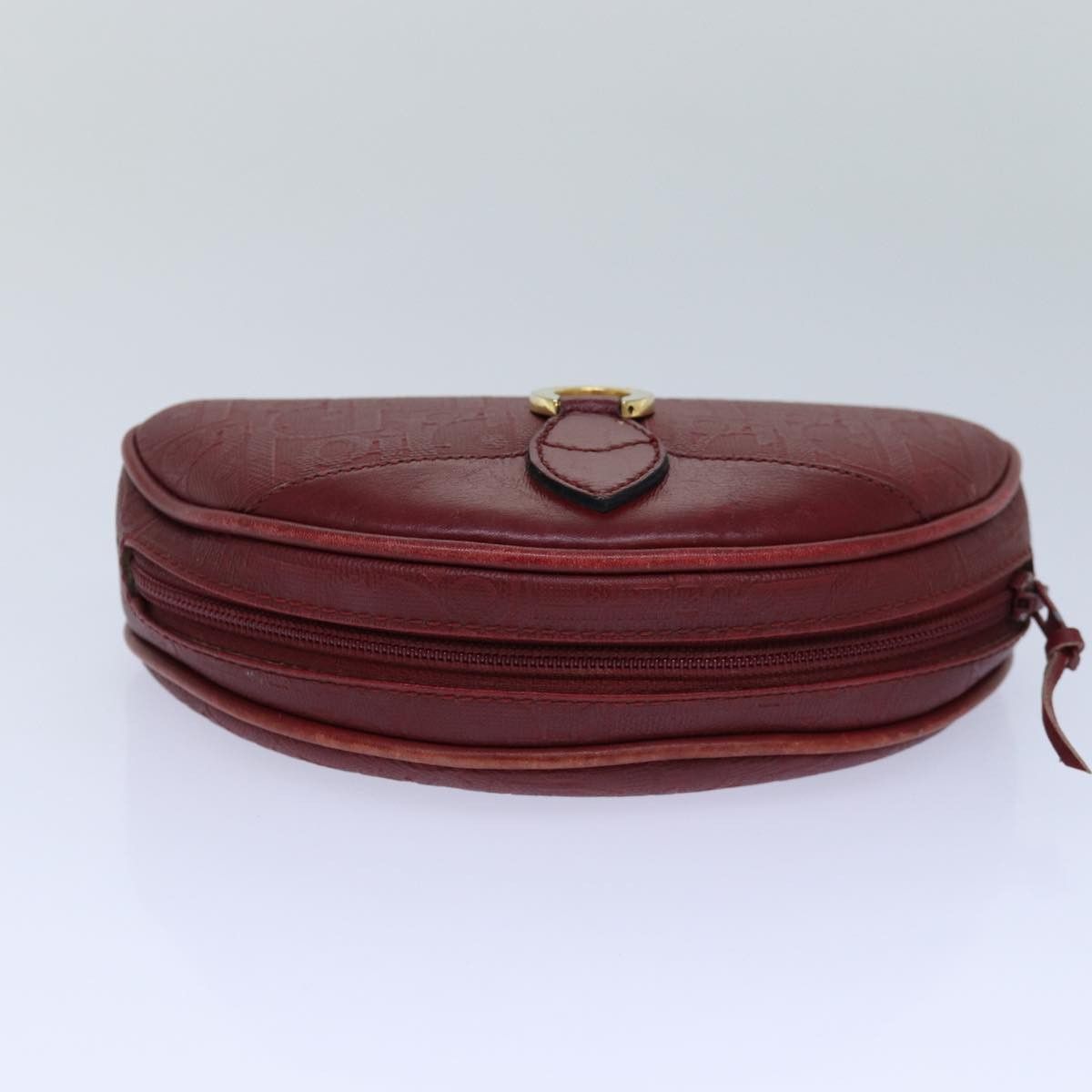 Dior Demi-Lune Burgundy Canvas Clutch Bag (Pre-Owned) Size ONE SIZE - 13 Thumbnail