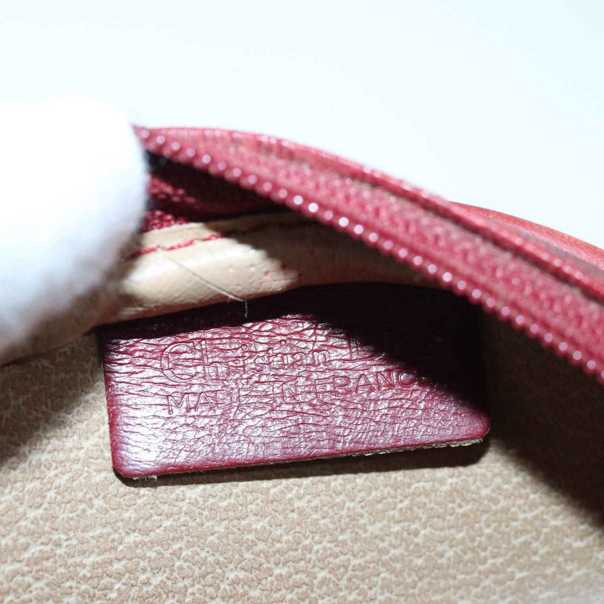 Dior Demi-Lune Burgundy Canvas Clutch Bag (Pre-Owned) Size ONE SIZE - 11 Thumbnail
