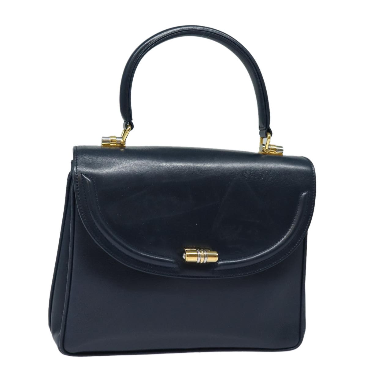 Gucci Vintage Navy Leather Handbag (Pre-Owned) Size ONE SIZE - 15 Thumbnail