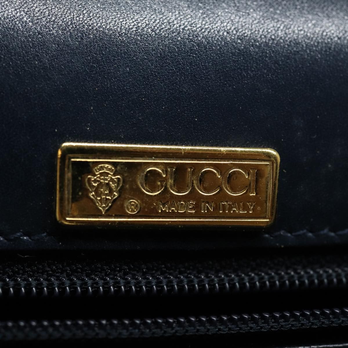 Gucci Vintage Navy Leather Handbag (Pre-Owned) Size ONE SIZE - 13 Thumbnail