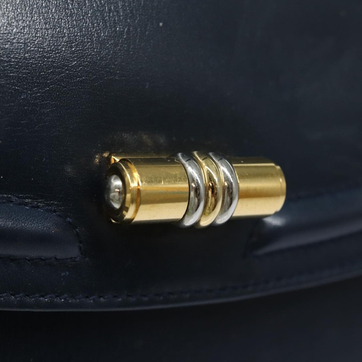 Gucci Vintage Navy Leather Handbag (Pre-Owned) Size ONE SIZE - 11 Thumbnail