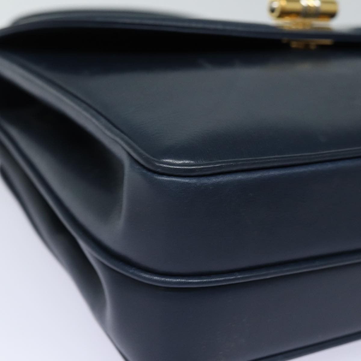 Gucci Vintage Navy Leather Handbag (Pre-Owned) Size ONE SIZE - 7 Thumbnail
