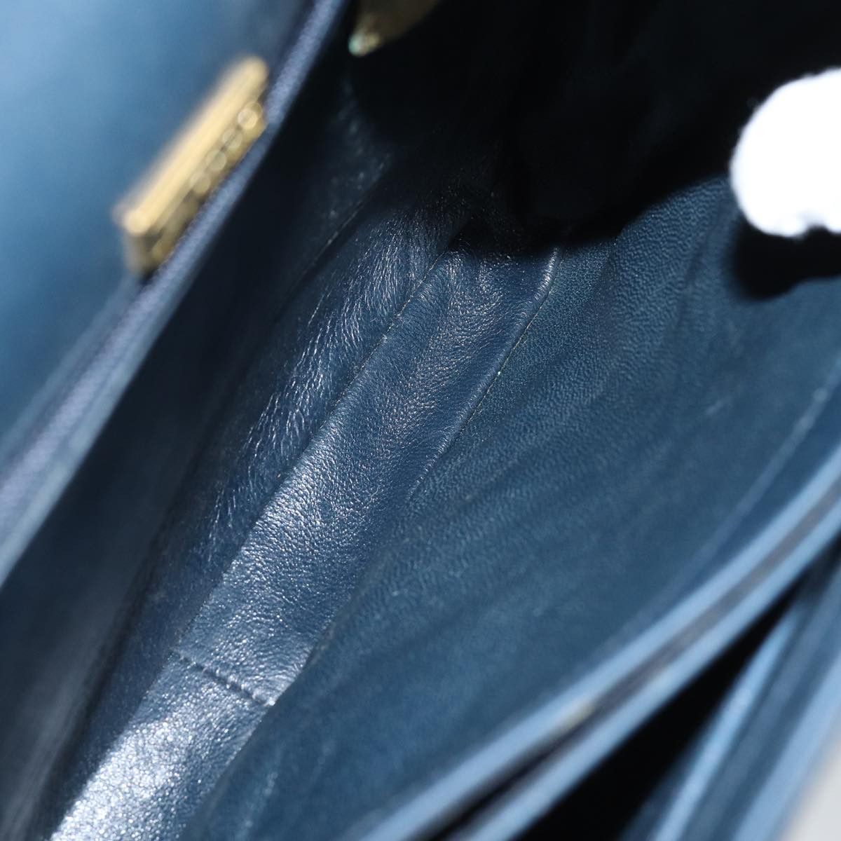 Gucci Vintage Navy Leather Handbag (Pre-Owned) Size ONE SIZE - 12 Thumbnail