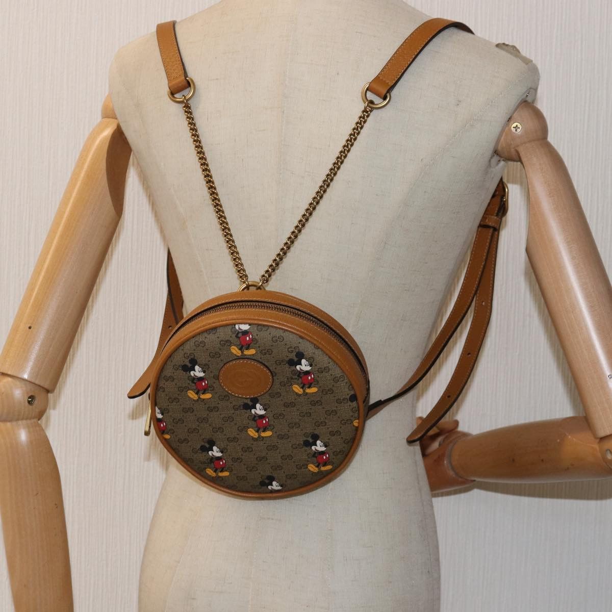 Gucci Disney X Beige Canvas Backpack Bag (Pre-Owned) Size ONE SIZE - 16 Thumbnail