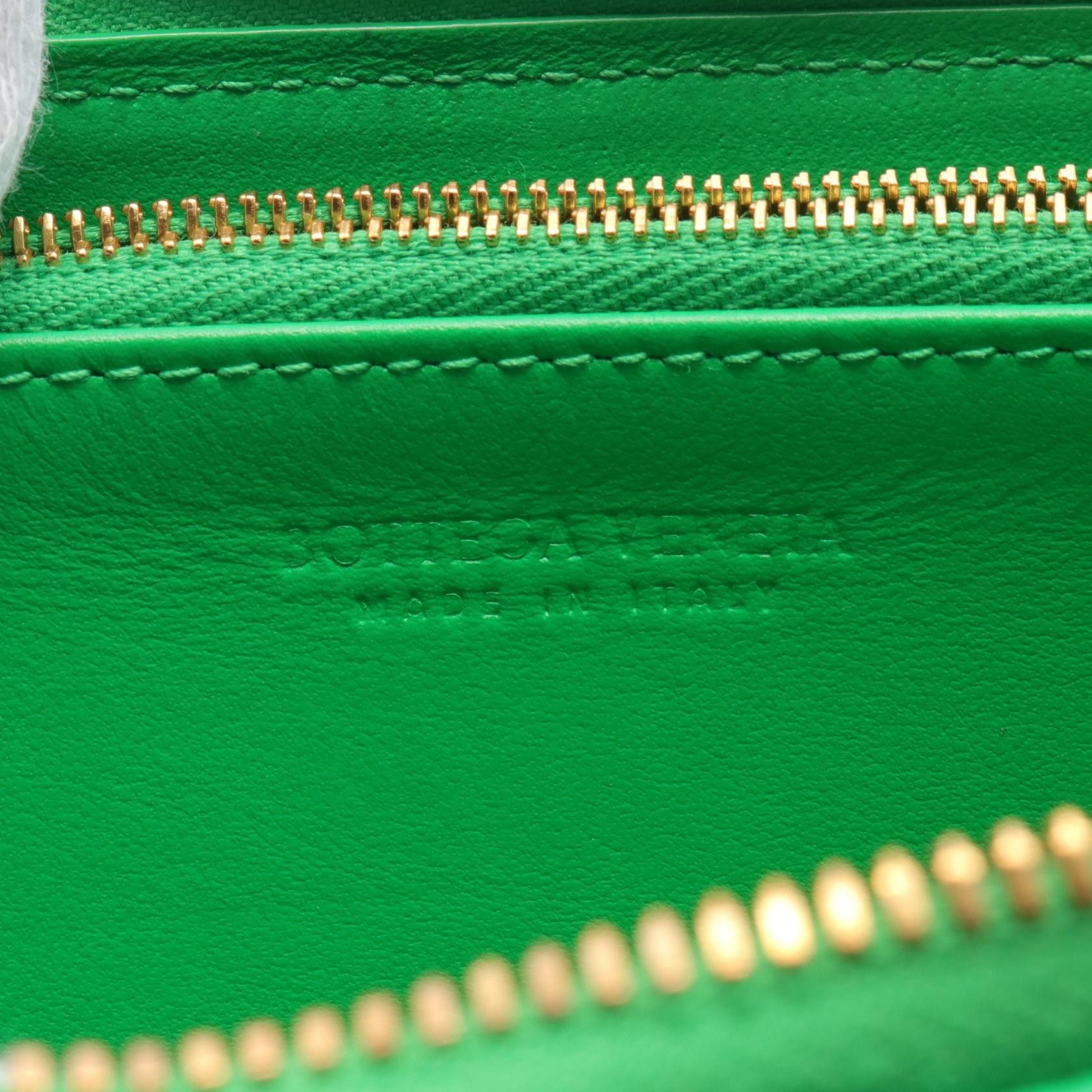 Bottega Veneta Bottega Veneta Intre Round Zipper Long Wallet Leather Green Size ONE SIZE - 4 Thumbnail