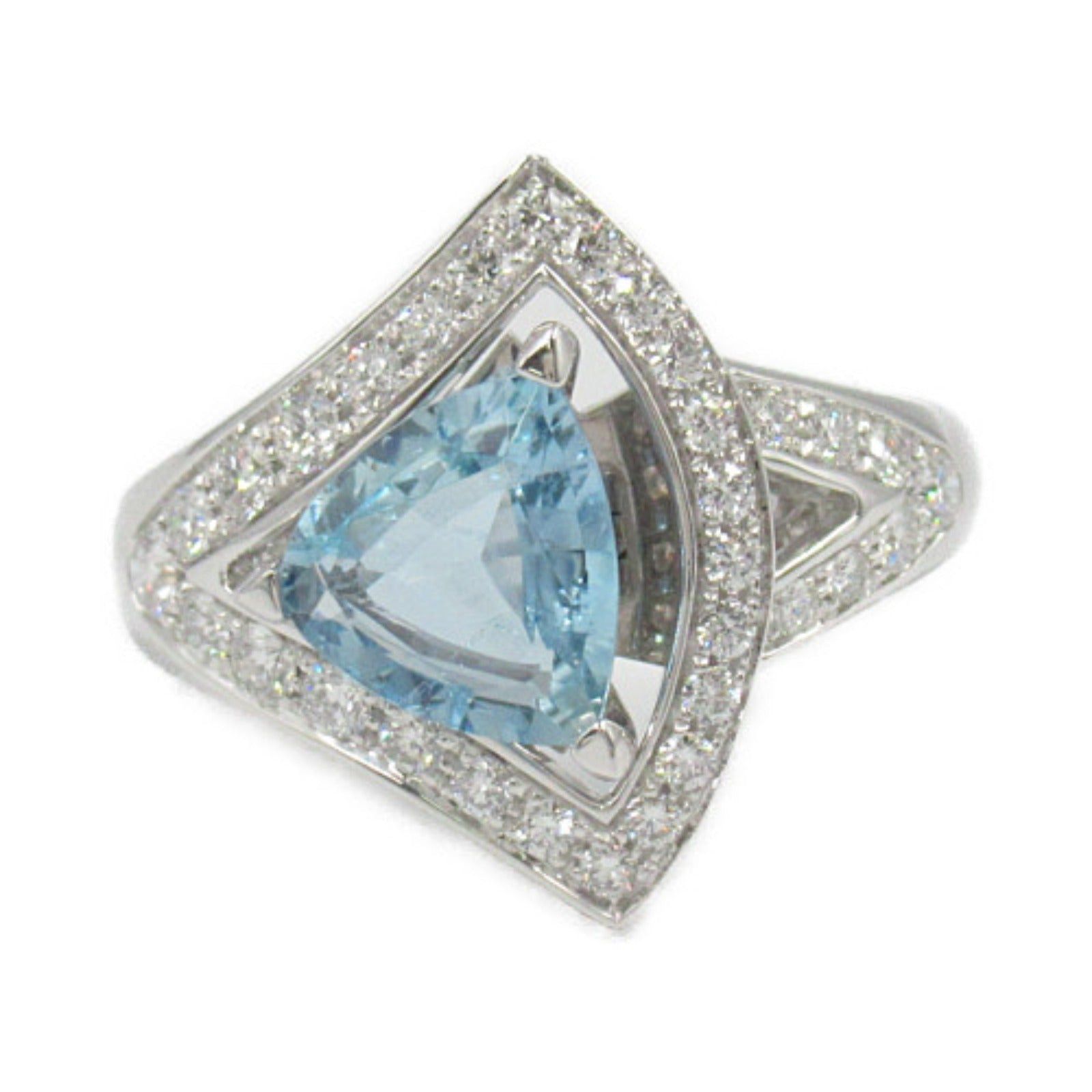 Bvlgari Bvlgari Diva Dream Aquamarine Ring K18Wg (White Gold) Diamond Blue Clear Size ONE SIZE - 2 Thumbnail