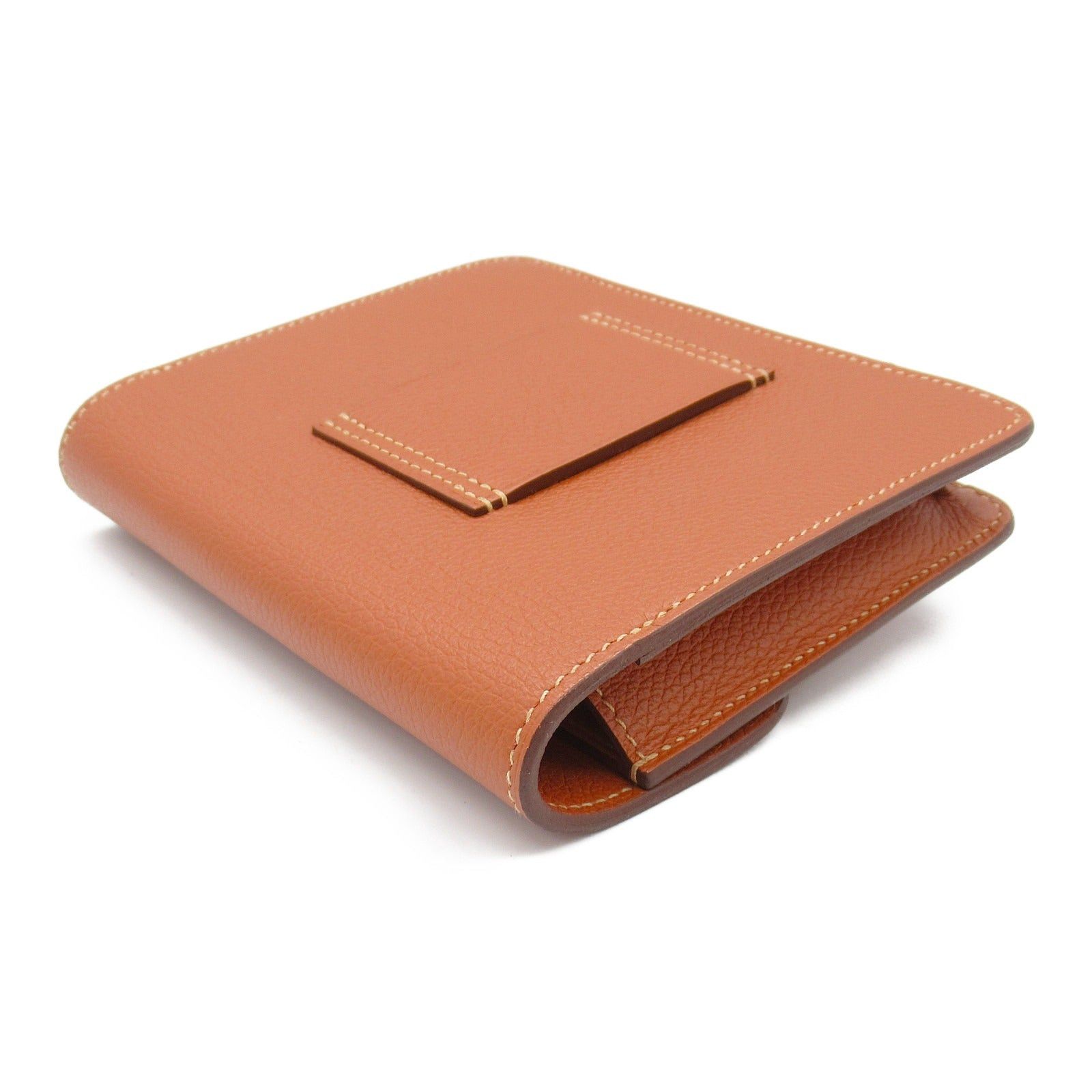 Hermes Hermes Lawris Slim Wallet Terre Battue Bi-Fold Leather Vau Évêque Brown Gold Hardware Z Stamp Size ONE SIZE - 4 Thumbnail