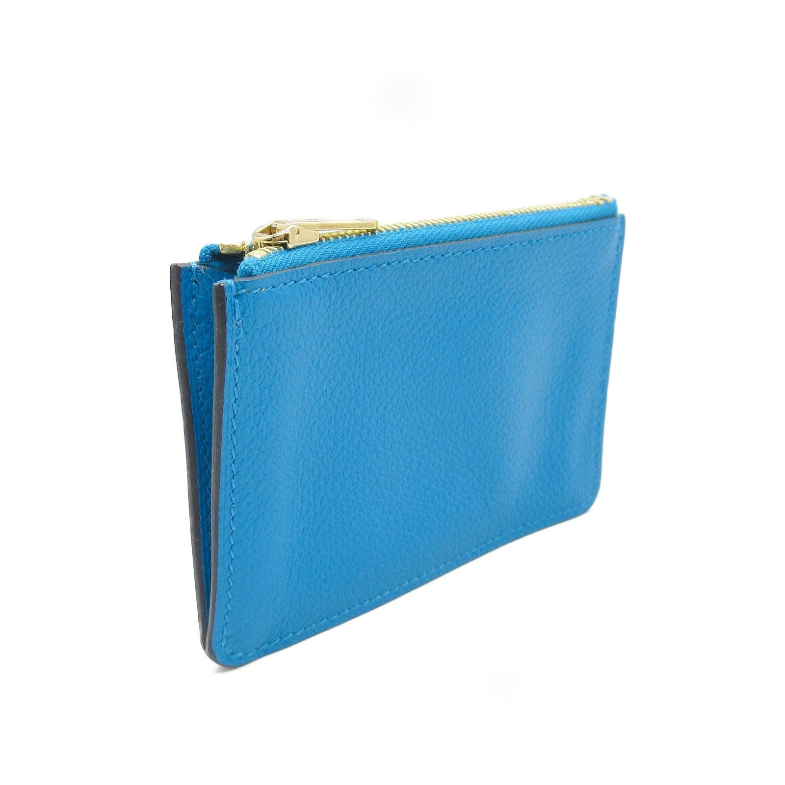Hermes Hermes Lawris Slim Wallet Terre Battue Bi-Fold Leather Vau Évêque Brown Gold Hardware Z Stamp Size ONE SIZE - 8 Thumbnail