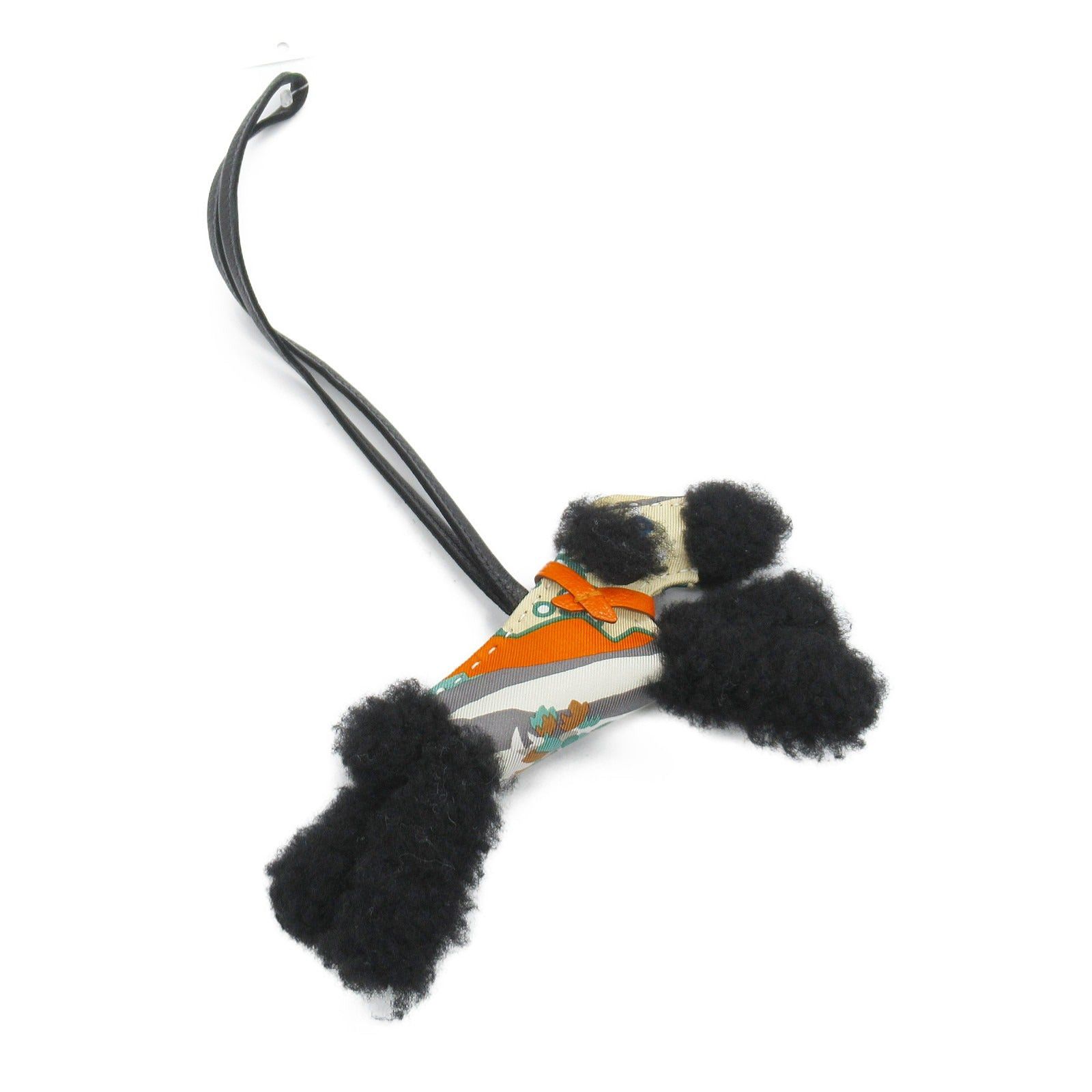 Hermes Hermes Patty Charm Leather Mouton Silk Aagneau Black Orange Minion B Stamp Size ONE SIZE - 3 Thumbnail