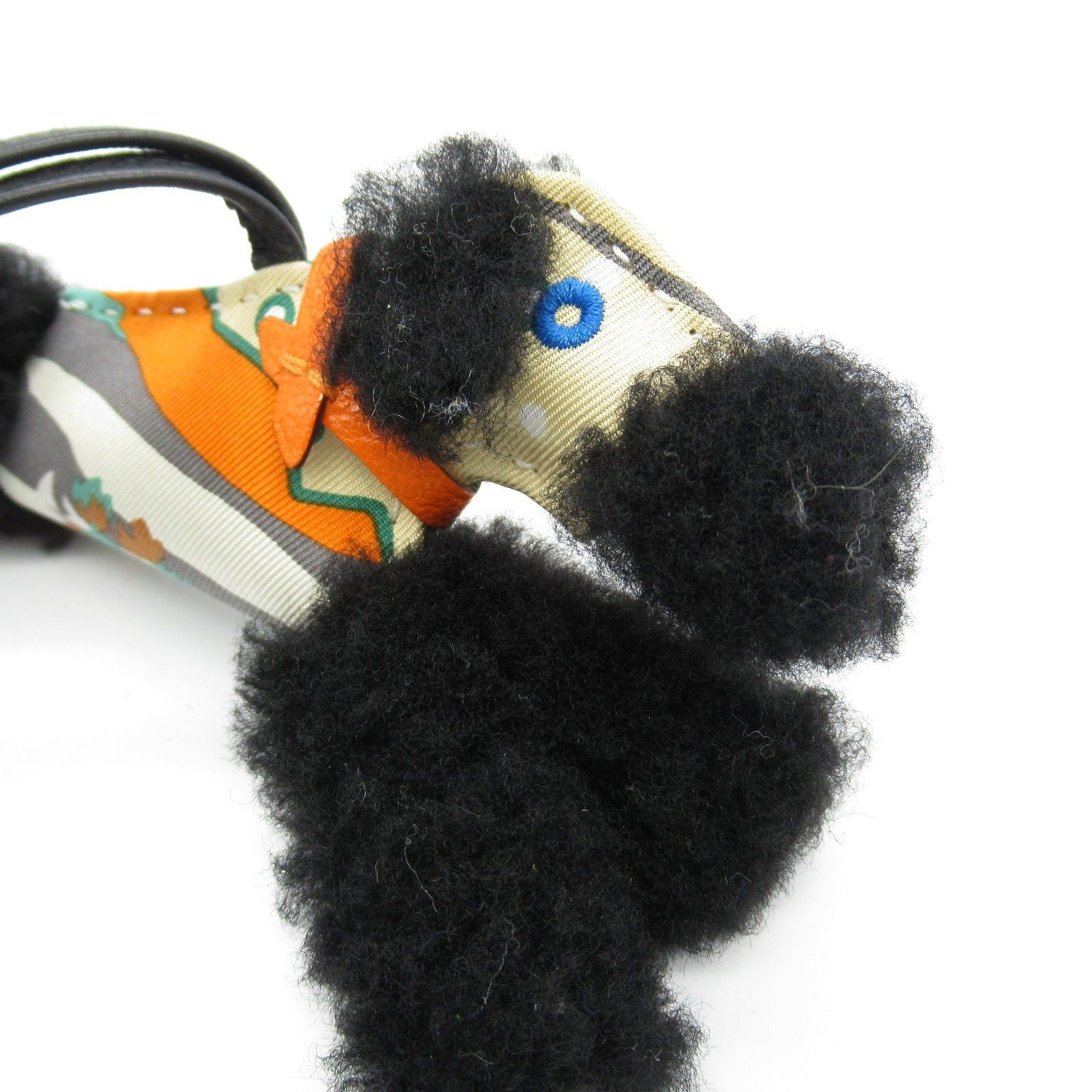 Hermes Hermes Patty Charm Leather Mouton Silk Aagneau Black Orange Minion B Stamp Size ONE SIZE - 6 Thumbnail