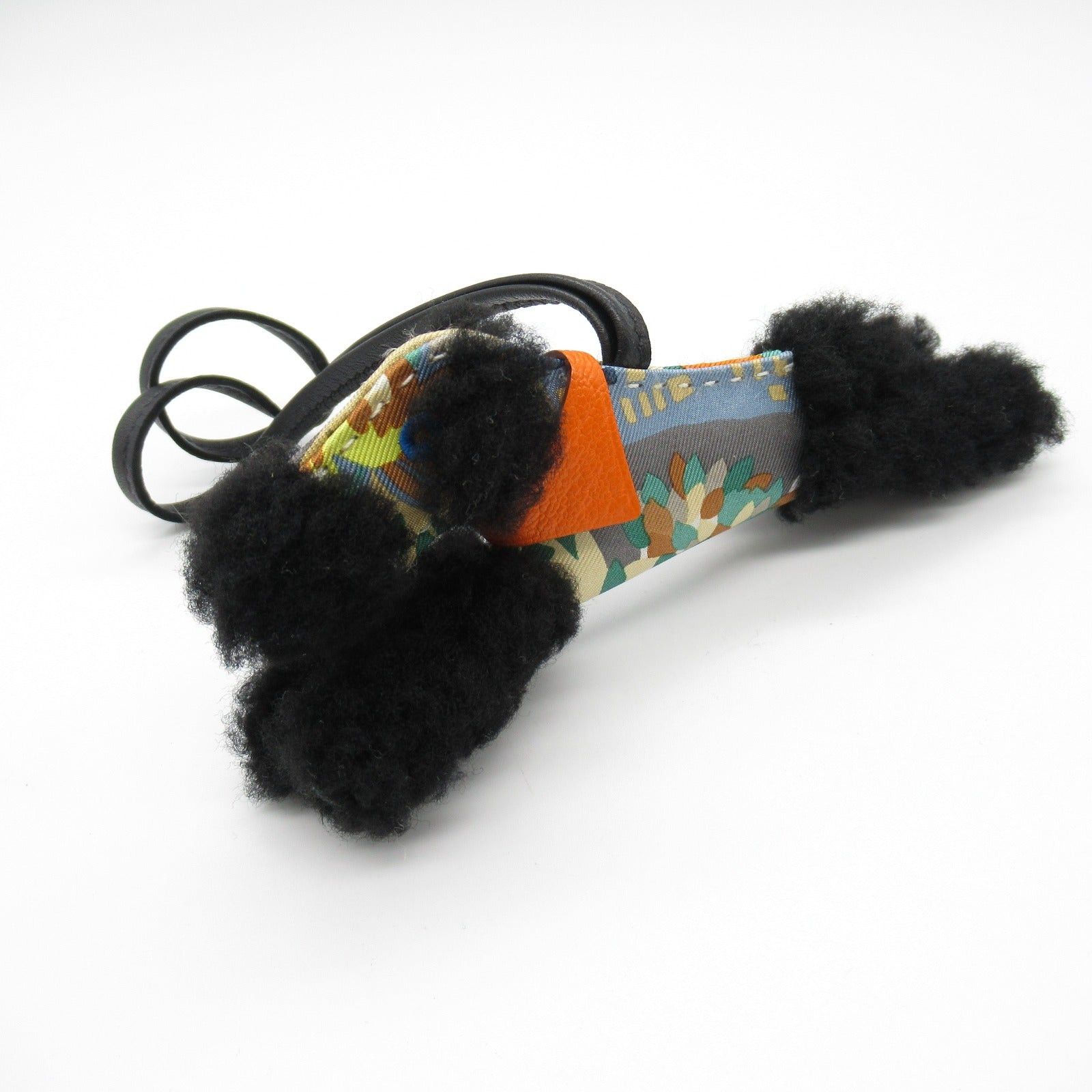 Hermes Hermes Patty Charm Leather Mouton Silk Aagneau Black Orange Minion B Stamp Size ONE SIZE - 5 Thumbnail