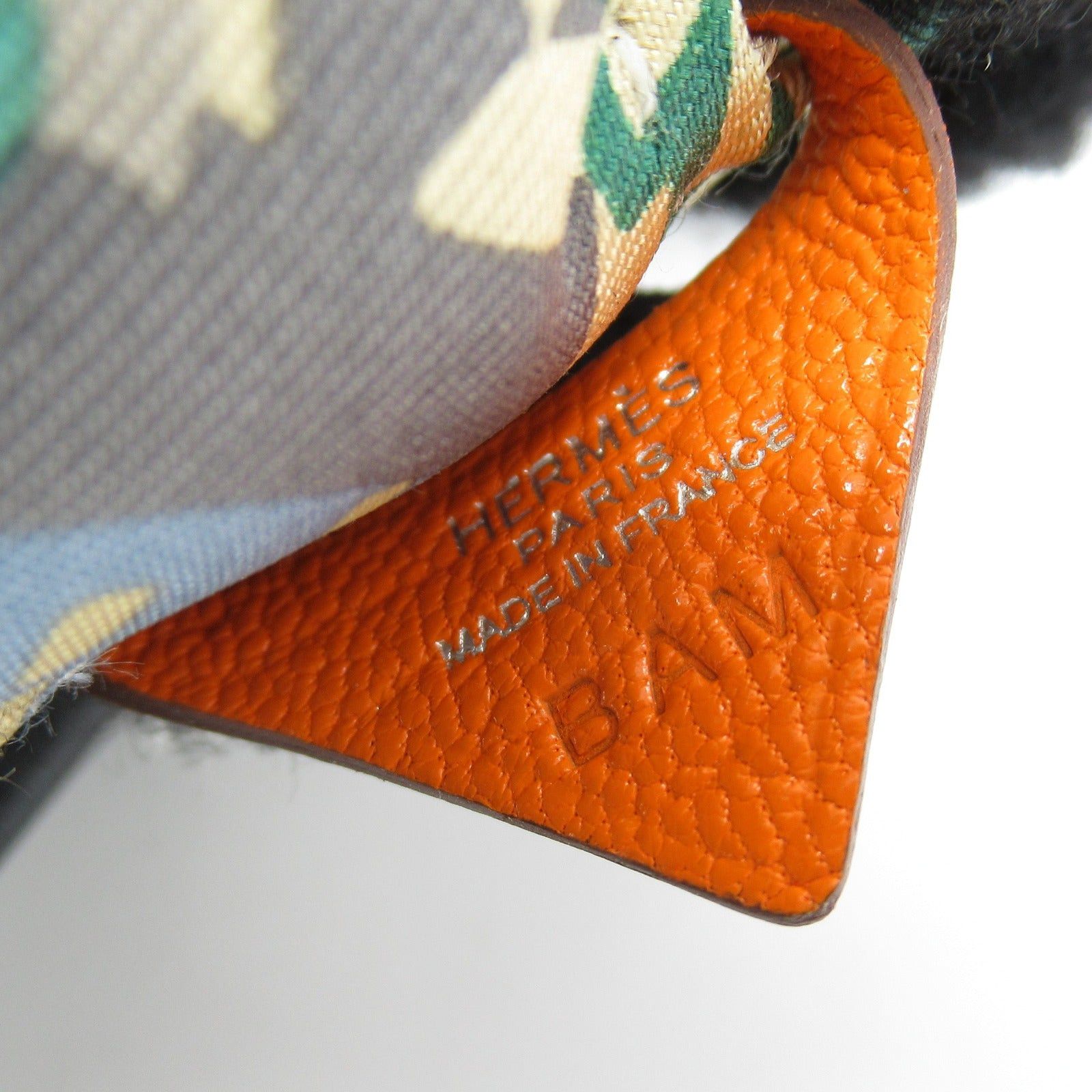 Hermes Hermes Patty Charm Leather Mouton Silk Aagneau Black Orange Minion B Stamp Size ONE SIZE - 4 Thumbnail