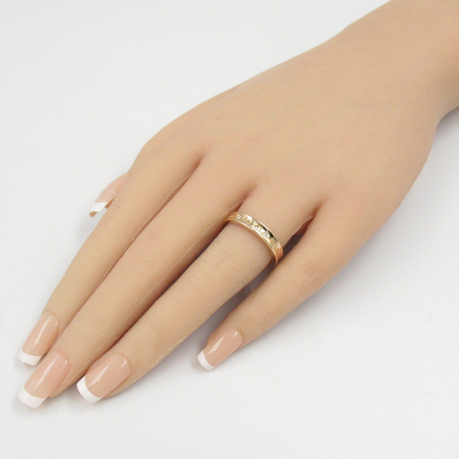 Tiffany & Co. Tiffany Co 1837 Narrow 2P Diamond Ring K18Pg (Pink Gold) Clear Size ONE SIZE - 6 Thumbnail