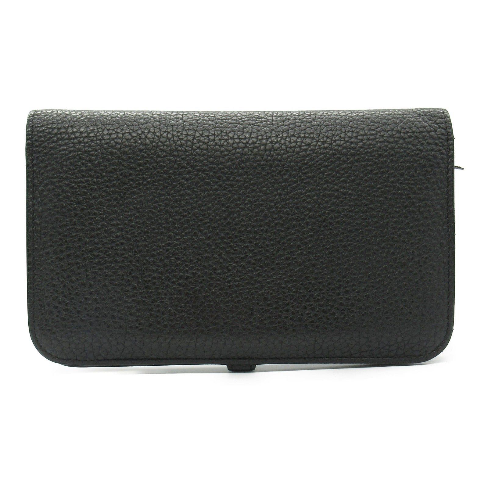 Hermes Hermes Dogon Gm Black Bi-Fold Long Wallet Leather Togo (Hermes) Silver Hardware Y Stamp Size ONE SIZE - 2 Thumbnail