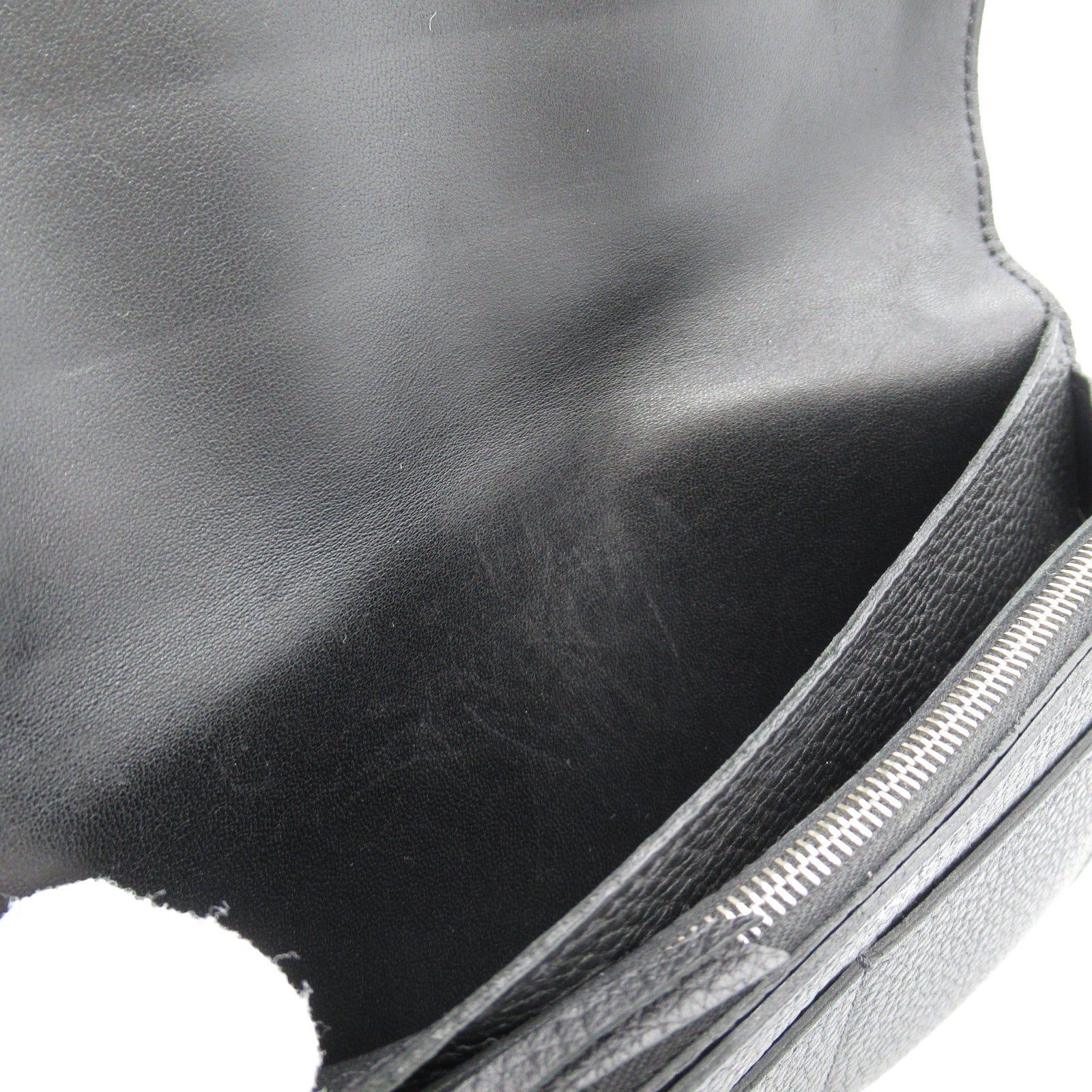 Hermes Hermes Dogon Gm Black Bi-Fold Long Wallet Leather Togo (Hermes) Silver Hardware Y Stamp Size ONE SIZE - 8 Thumbnail