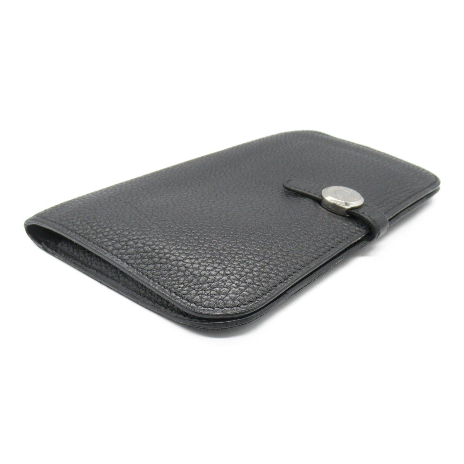 Hermes Hermes Dogon Gm Black Bi-Fold Long Wallet Leather Togo (Hermes) Silver Hardware Y Stamp Size ONE SIZE - 3 Thumbnail