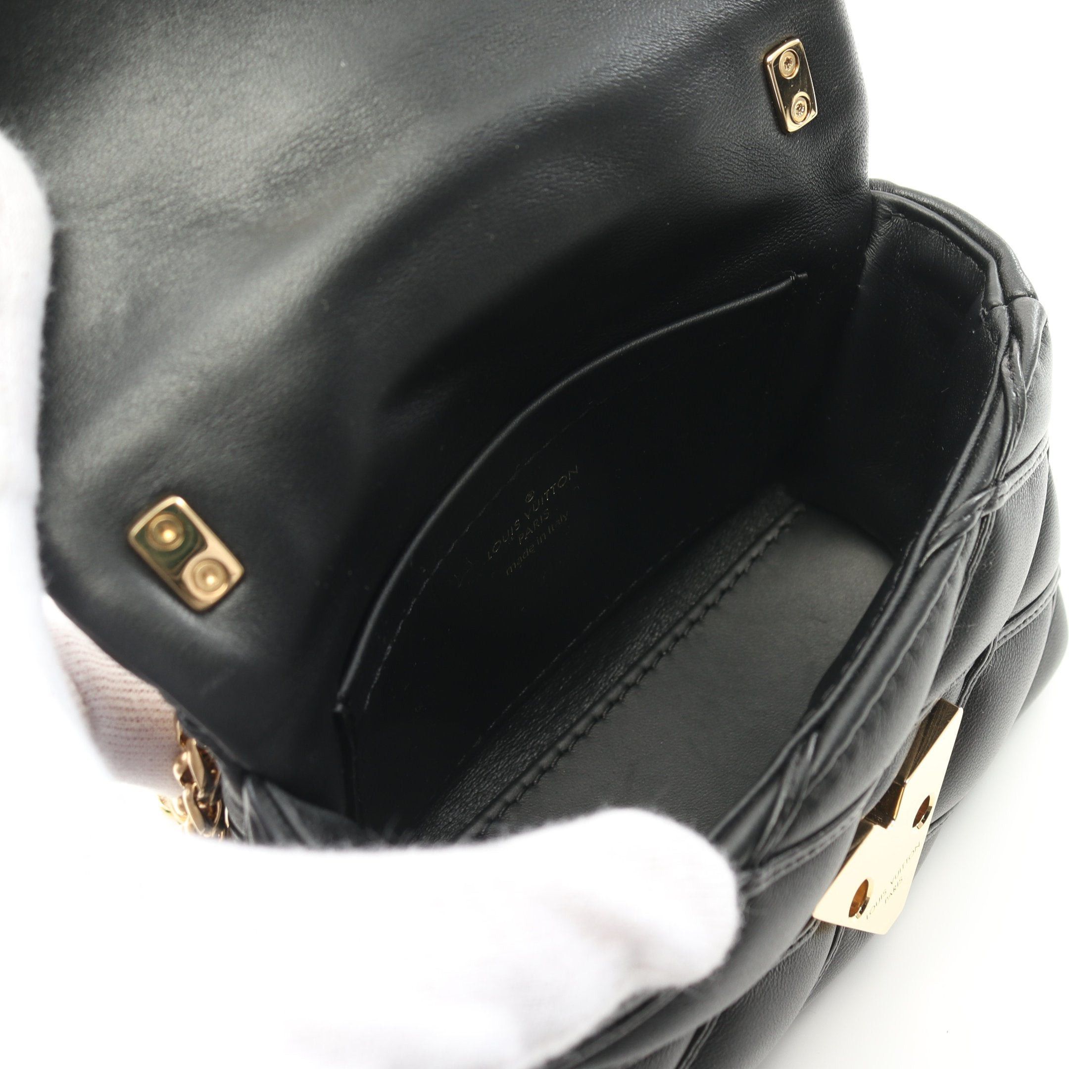 Louis Vuitton Louis Vuitton Pico Go-14 Maltage Noir Chain Shoulder Bag Leather Black Size ONE SIZE - 3 Thumbnail