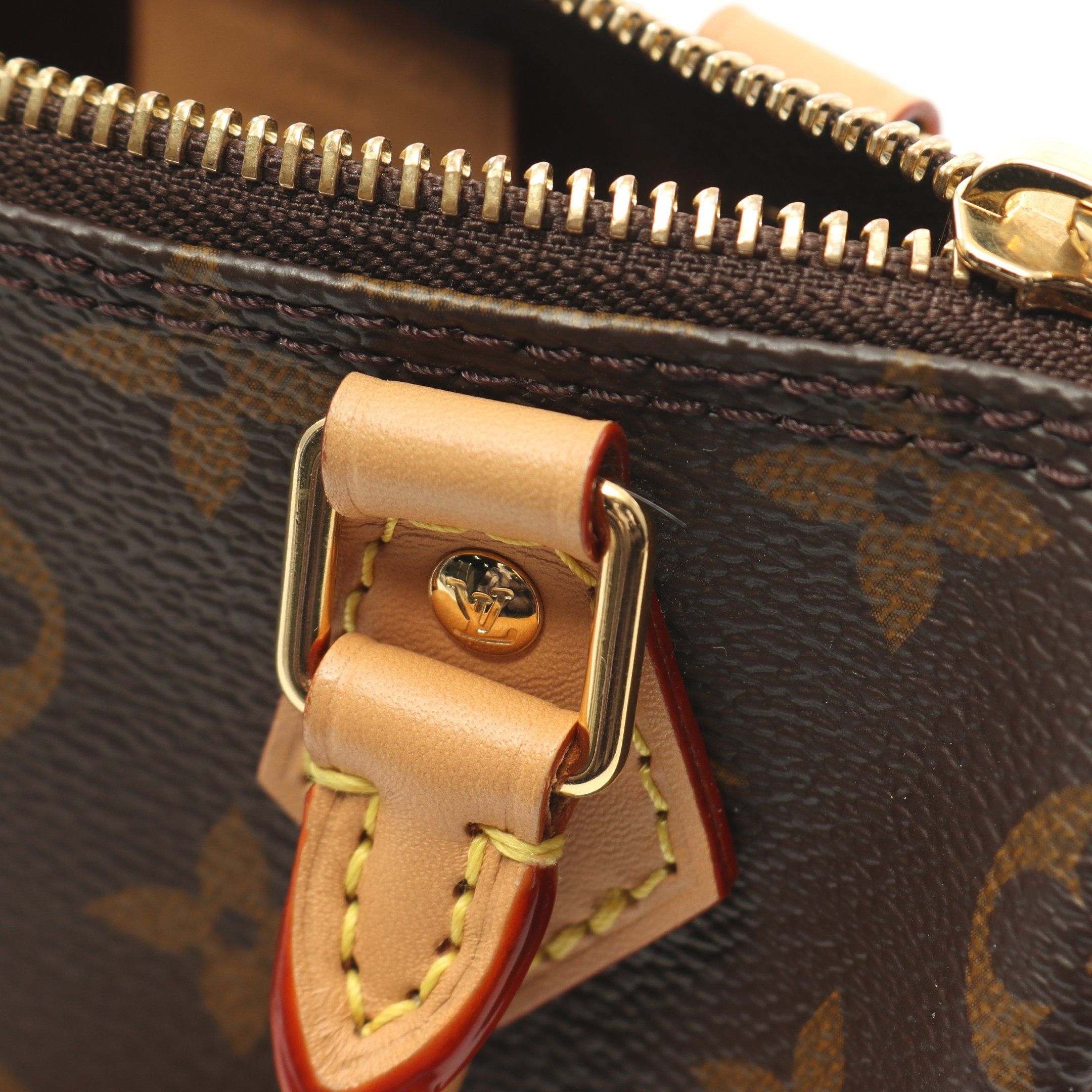 Louis Vuitton Louis Vuitton Nano Speedy Monogram Handbag Leather Brown Size ONE SIZE - 6 Thumbnail
