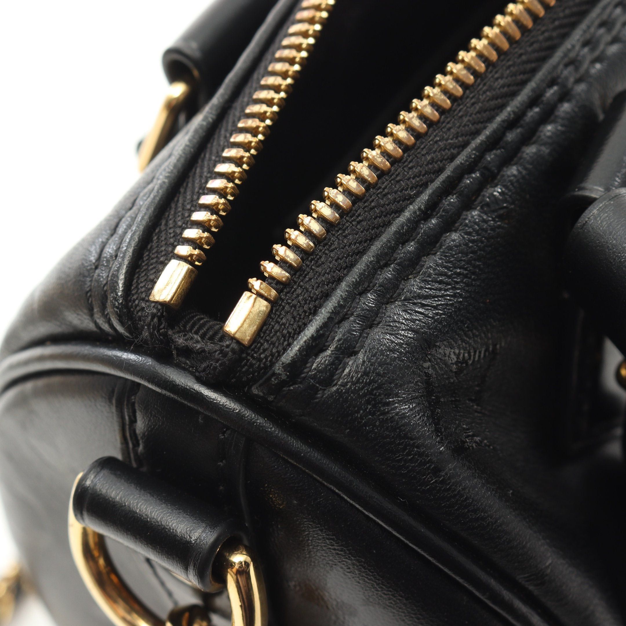 Louis Vuitton Louis Vuitton Speedy Bb Monogram Handbag Leather Black Size ONE SIZE - 8 Thumbnail