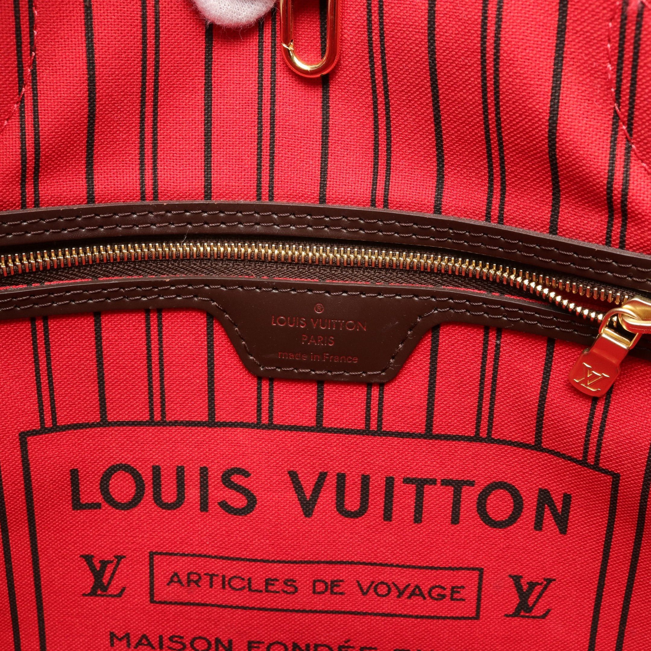 Louis Vuitton Louis Vuitton Neverfull Pm Damier Ebene Handbag Tote Bag Leather Brown Size ONE SIZE - 4 Thumbnail