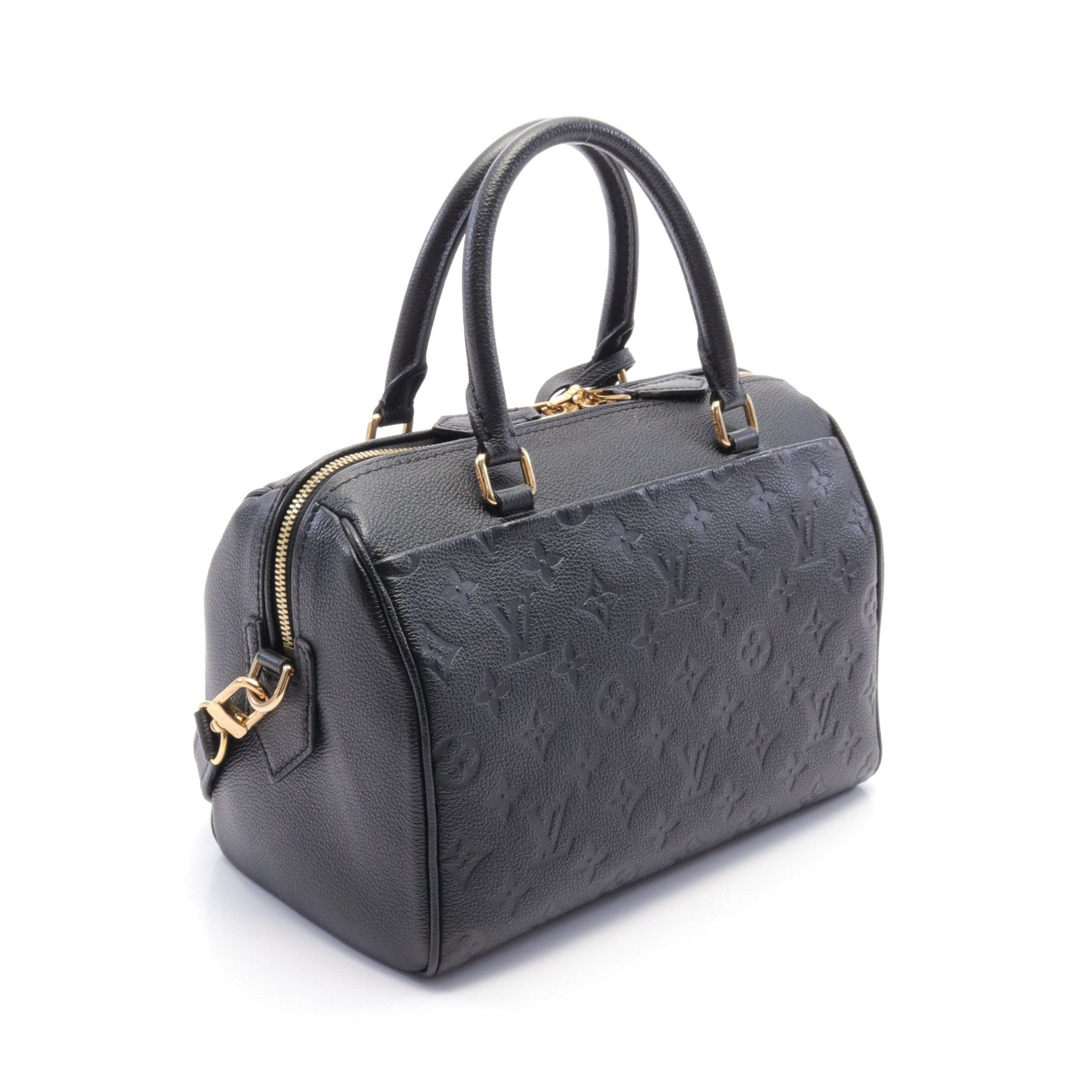 Louis Vuitton Louis Vuitton Speedy 25 Nm Monogram Empreinte Noir Handbag Leather Black Size ONE SIZE - 2 Thumbnail