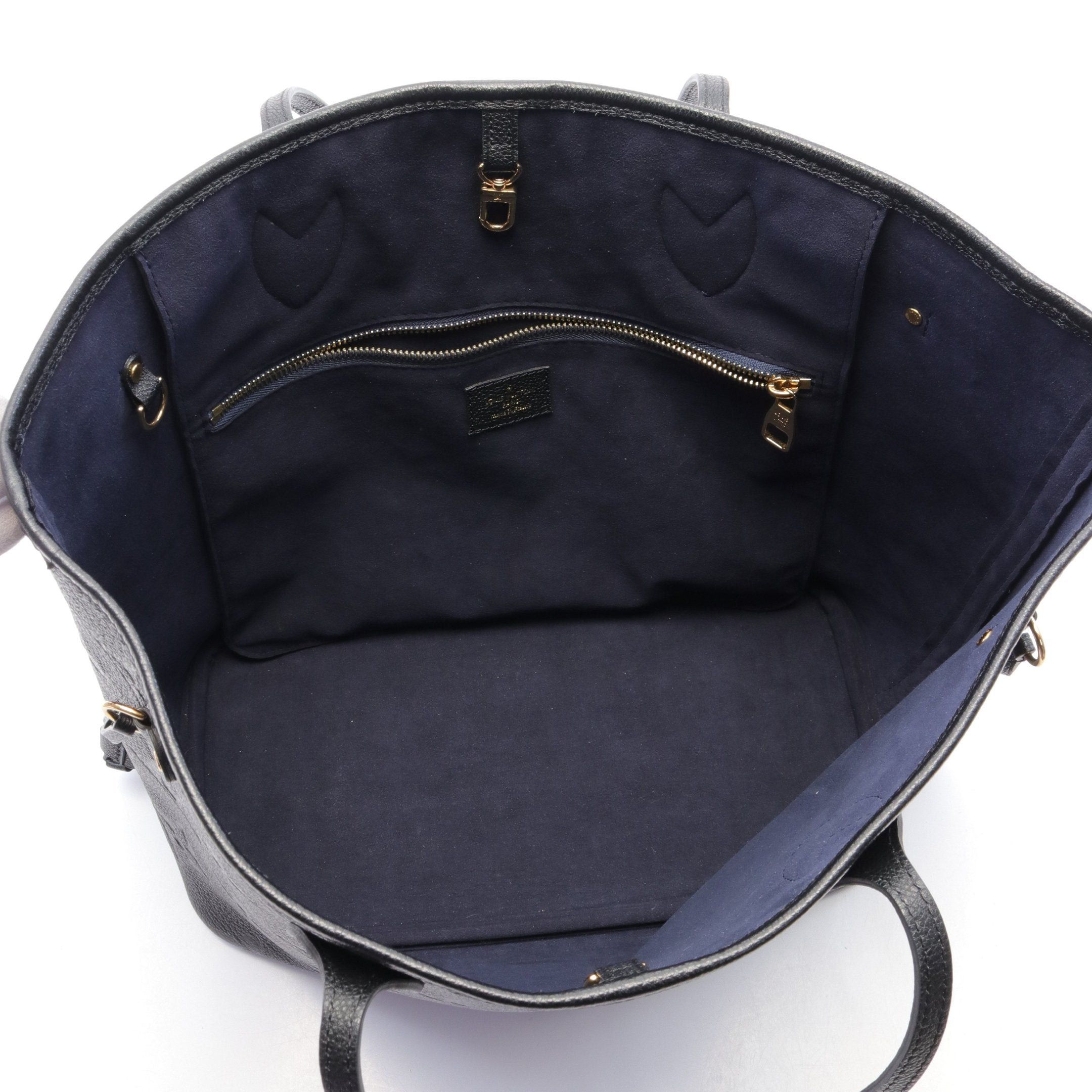 Louis Vuitton Louis Vuitton Neverfull Mm Monogram Empreinte Noir Shoulder Bag Tote Leather Black Size ONE SIZE - 3 Thumbnail