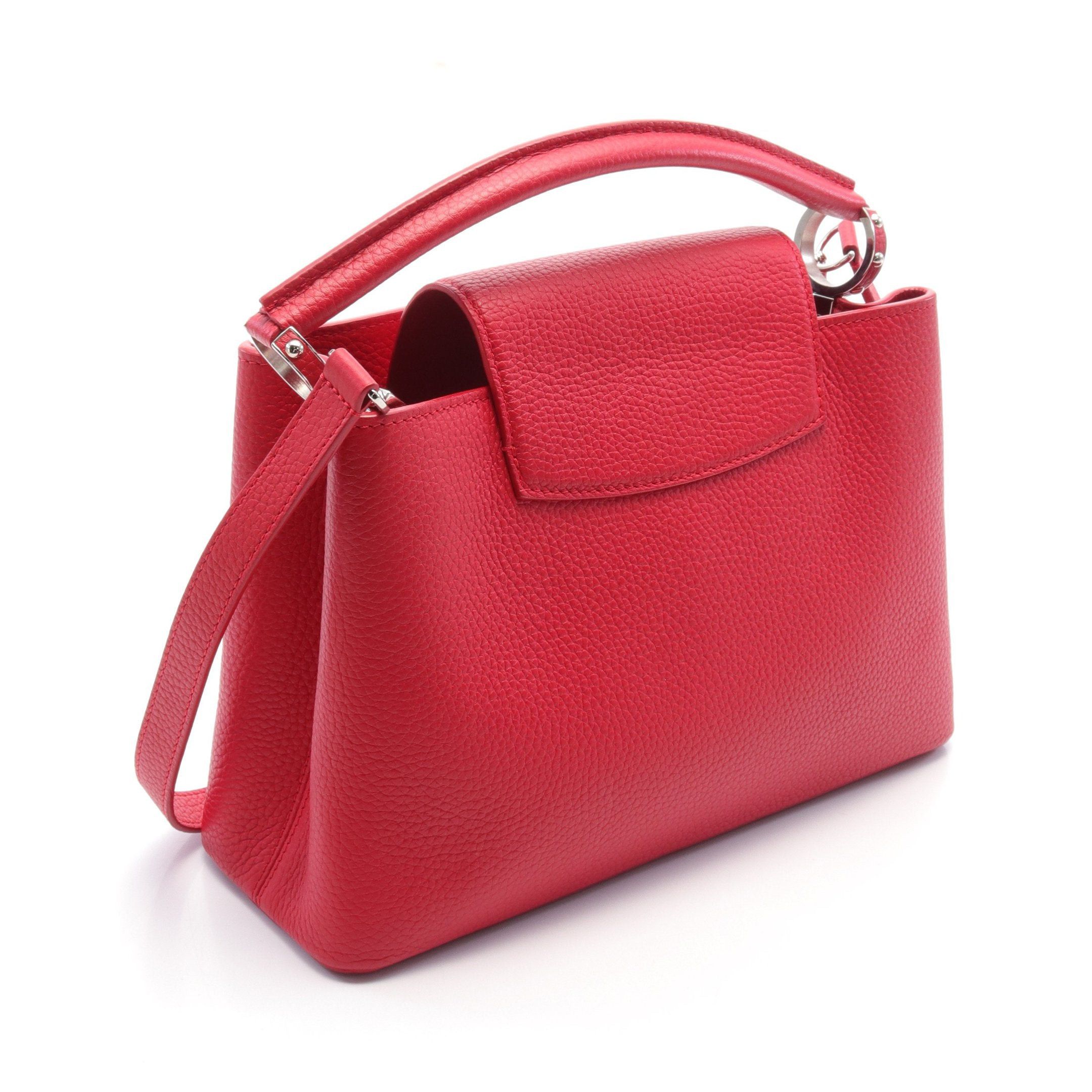 Louis Vuitton Louis Vuitton Capucines Pm Parnassea Ruby Handbag Leather Red Size ONE SIZE - 2 Thumbnail