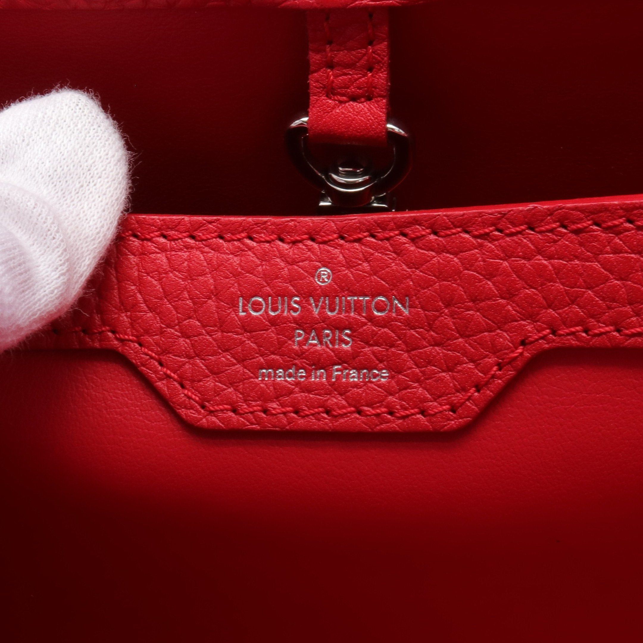 Louis Vuitton Louis Vuitton Capucines Pm Parnassea Ruby Handbag Leather Red Size ONE SIZE - 4 Thumbnail