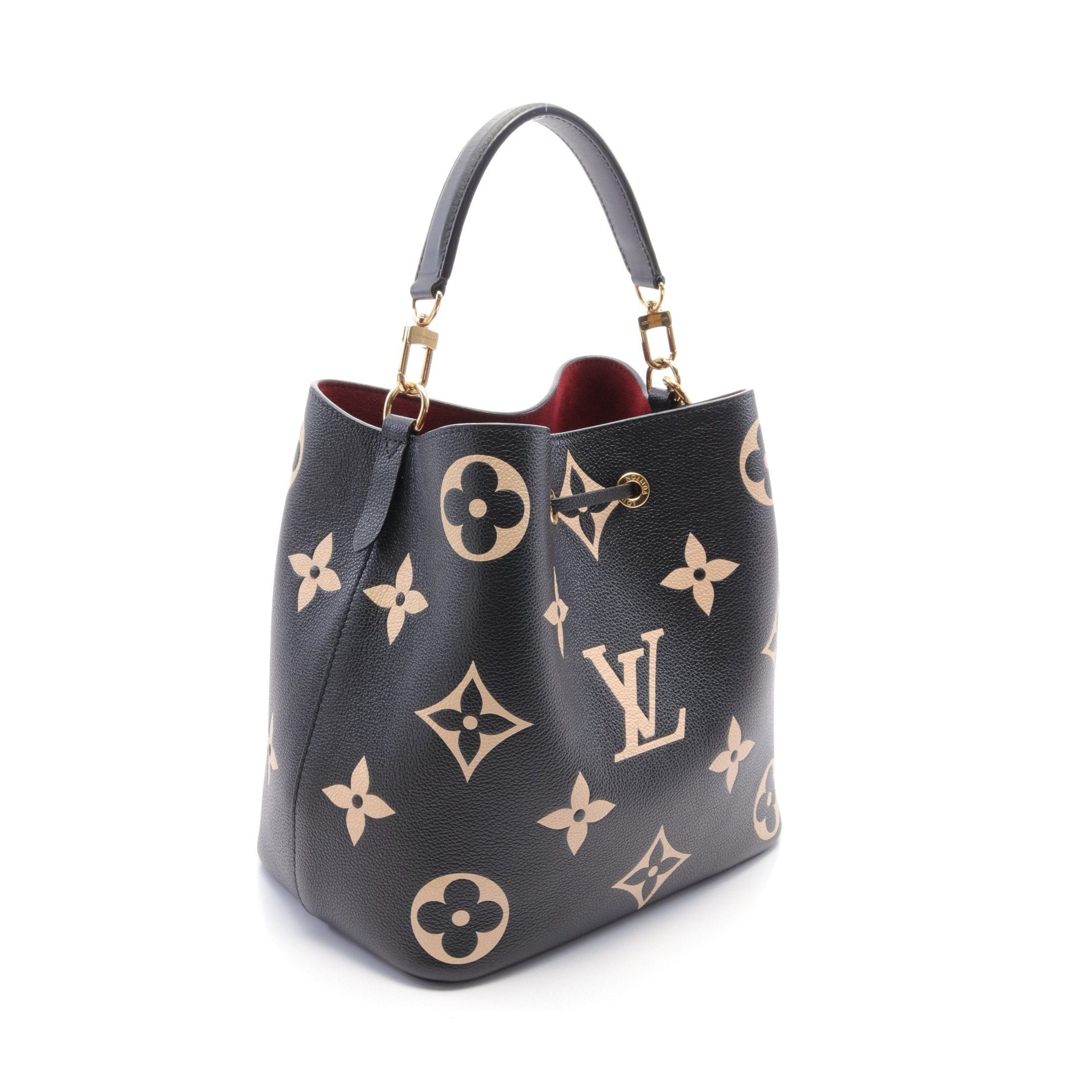 Louis Vuitton Louis Vuitton Neo Noe Mm Bicolor Monogram Empreinte Shoulder Bag Leather Black Beige Size ONE SIZE - 2 Thumbnail