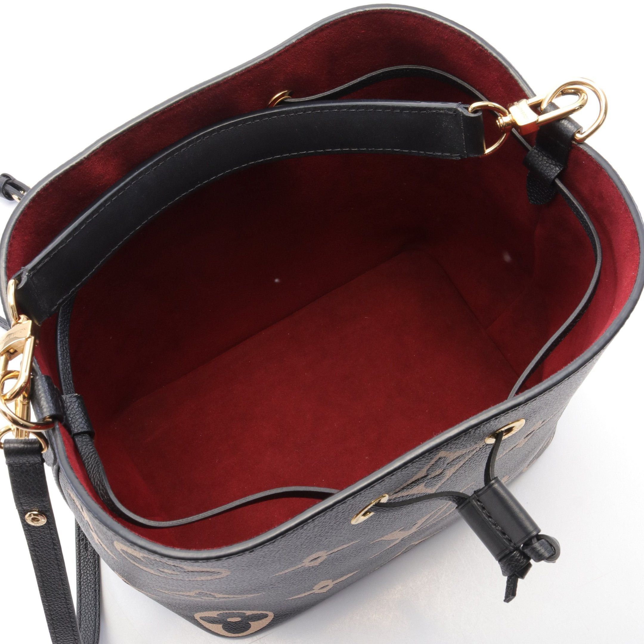 Louis Vuitton Louis Vuitton Neo Noe Mm Bicolor Monogram Empreinte Shoulder Bag Leather Black Beige Size ONE SIZE - 3 Thumbnail
