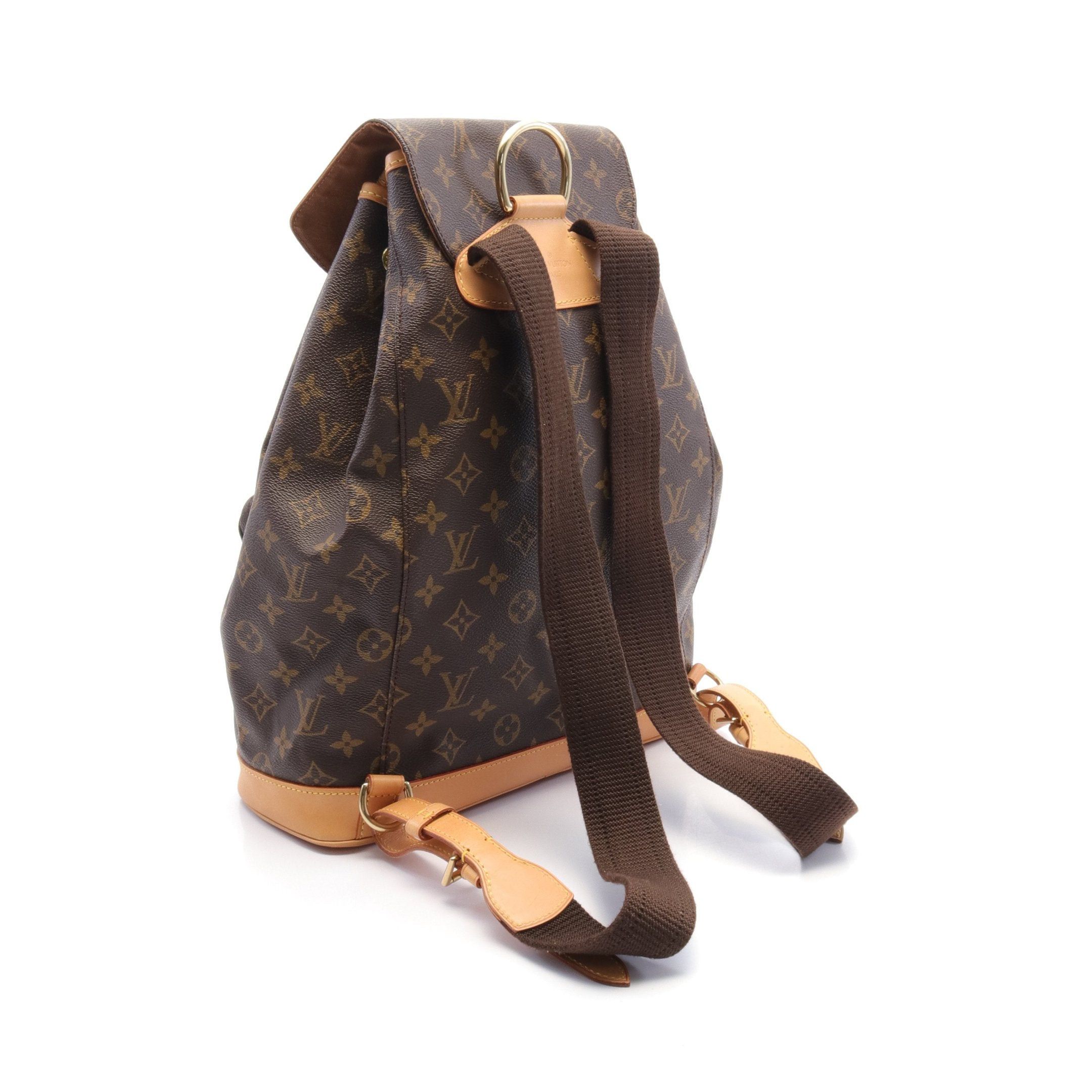 Louis Vuitton Louis Vuitton Montsouris Gm Monogram Backpack Rucksack Leather Brown Size ONE SIZE - 2 Thumbnail