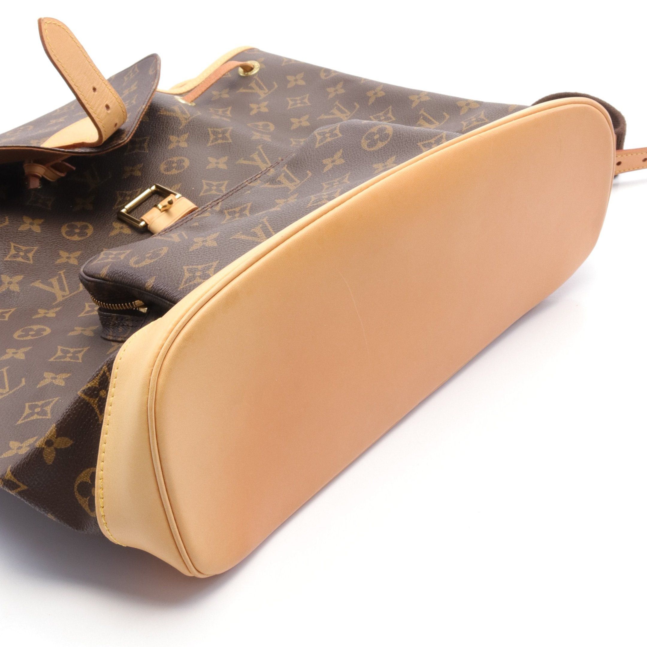 Louis Vuitton Louis Vuitton Montsouris Gm Monogram Backpack Rucksack Leather Brown Size ONE SIZE - 6 Thumbnail